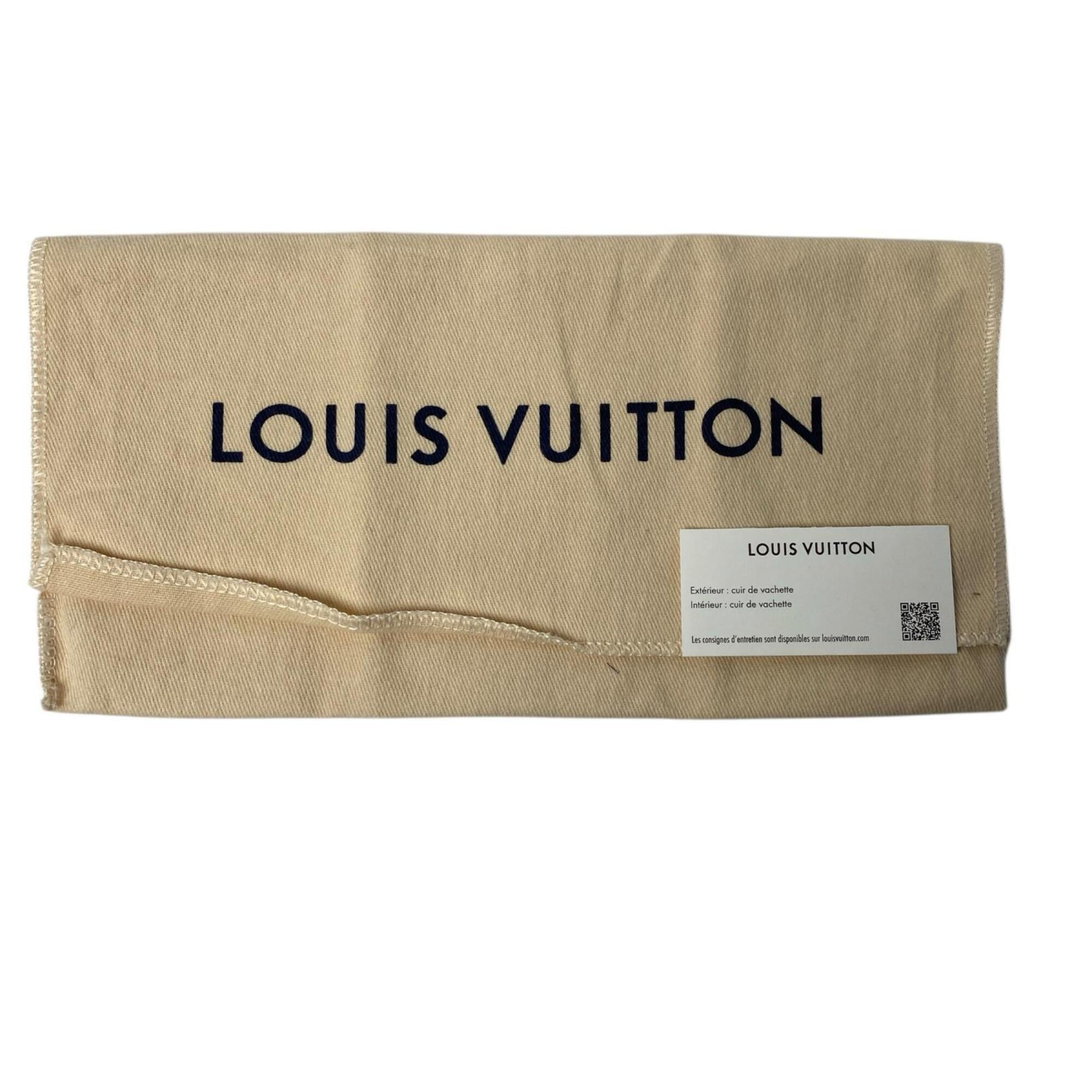 Louis Vuitton Blue Leather Long Wallet (Bi-Fold) (Pre-Owned)