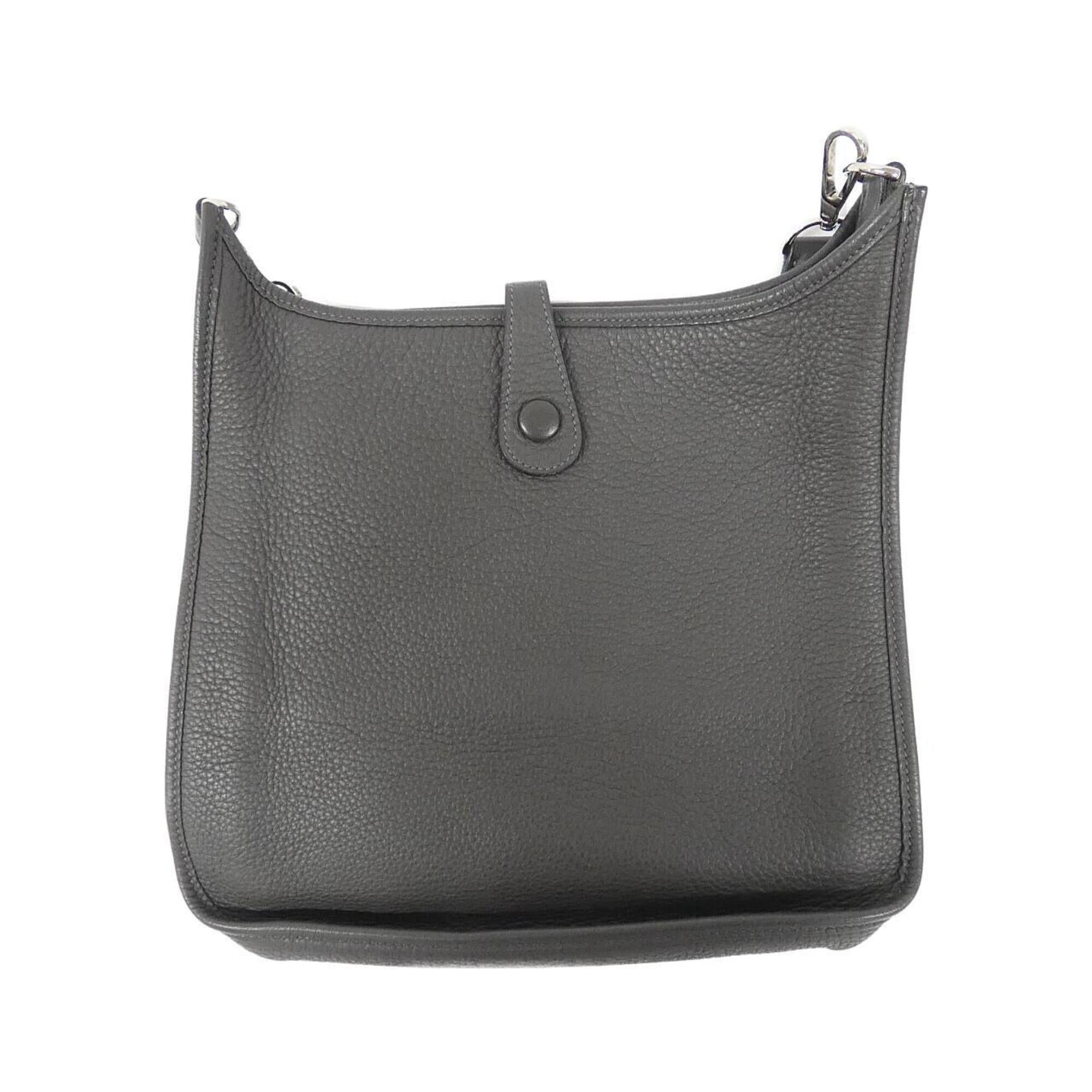 Hermes Graphite Taurillon Clemence Leather Shoulder Bag (Pre-Owned)