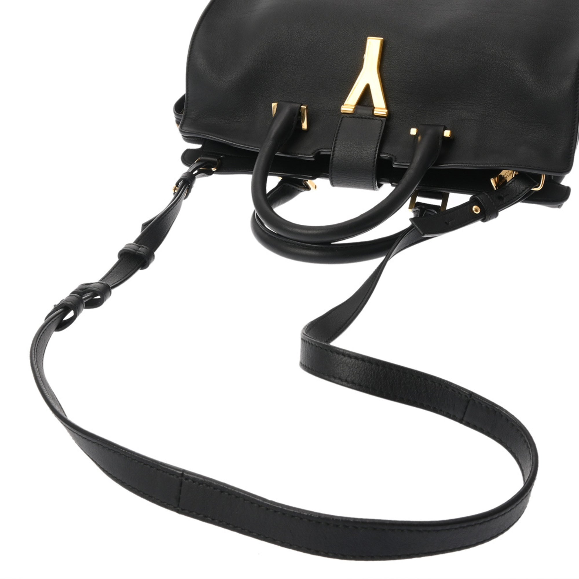 Saint Laurent Black Leather Handbag (Pre-Owned)