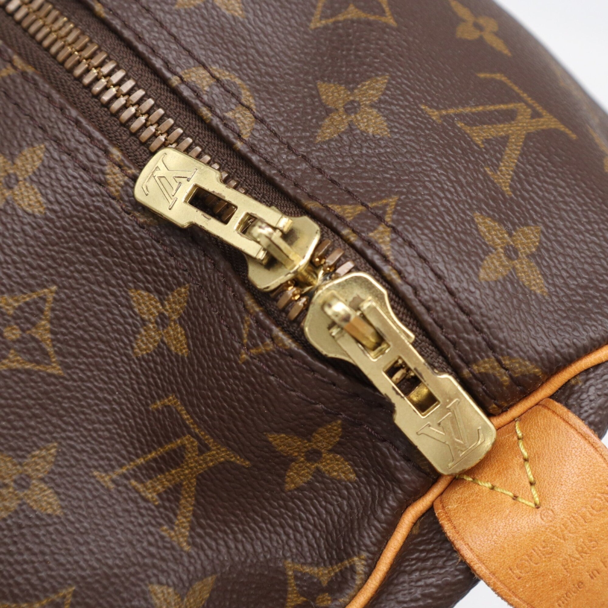 Louis Vuitton Monogram Beige Brown Monogram Boston Bag (Pre-Owned)