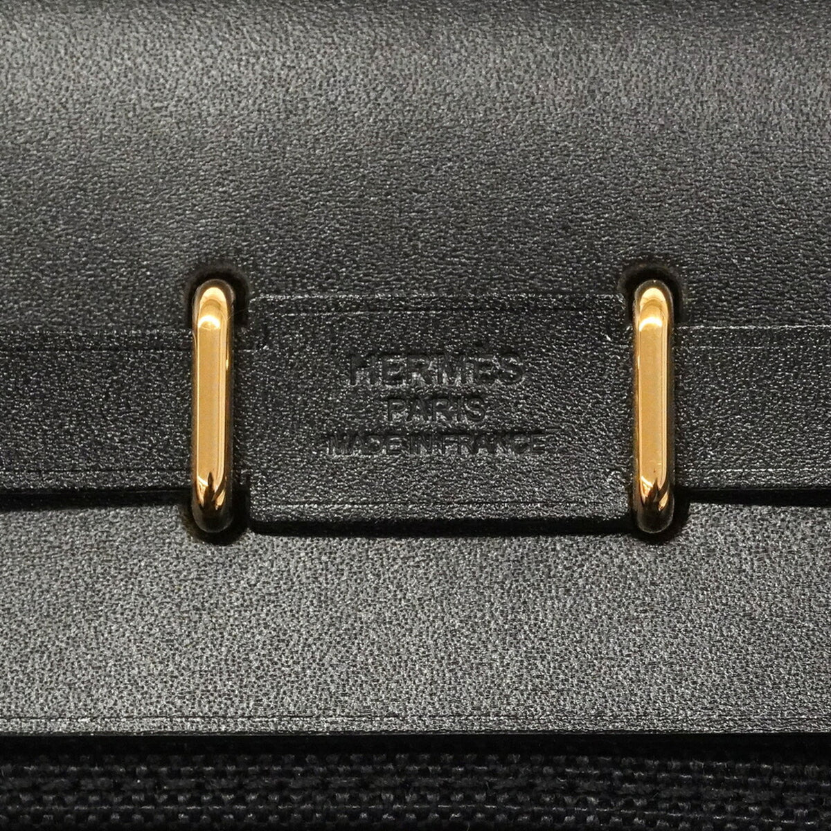 Hermes Black Toile Officier Shoulder Bag (Pre-Owned)