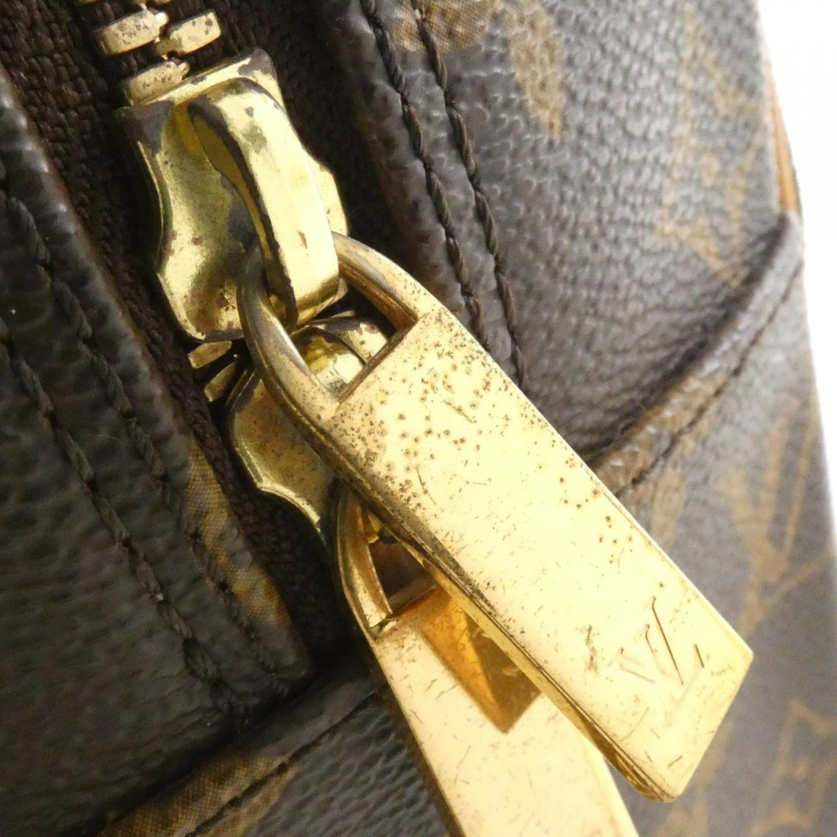Louis Vuitton Monogram Marron Coated Canvas Shoulder Bag (Pre-Owned)