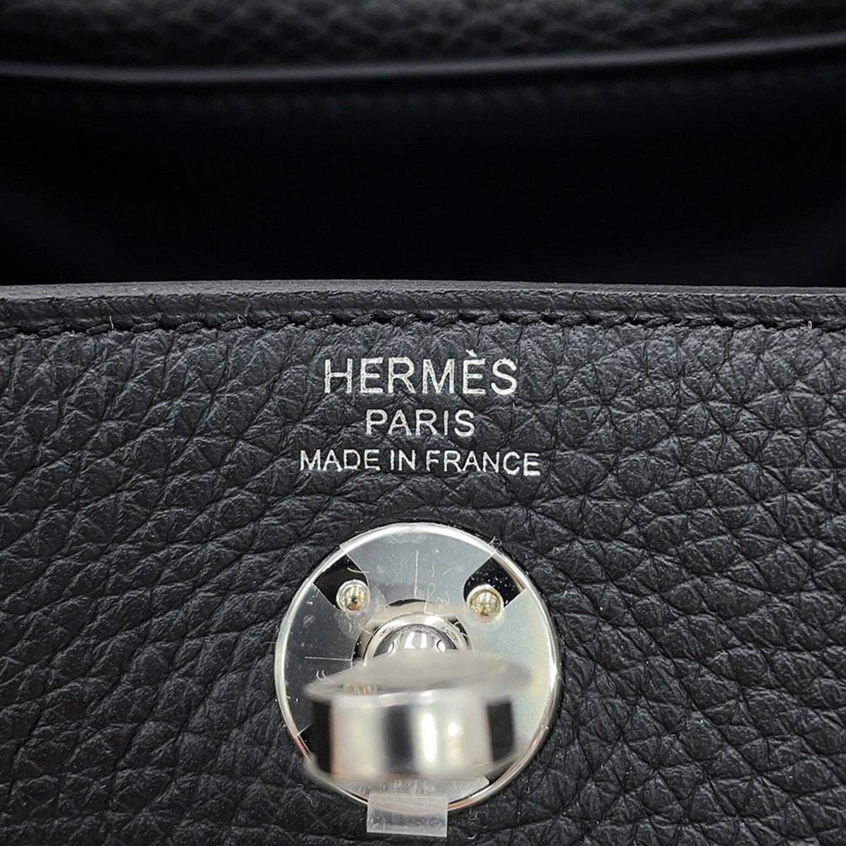 Hermes Black Taurillon Clemence Leather Handbag Shoulder Bag (Pre-Owned)