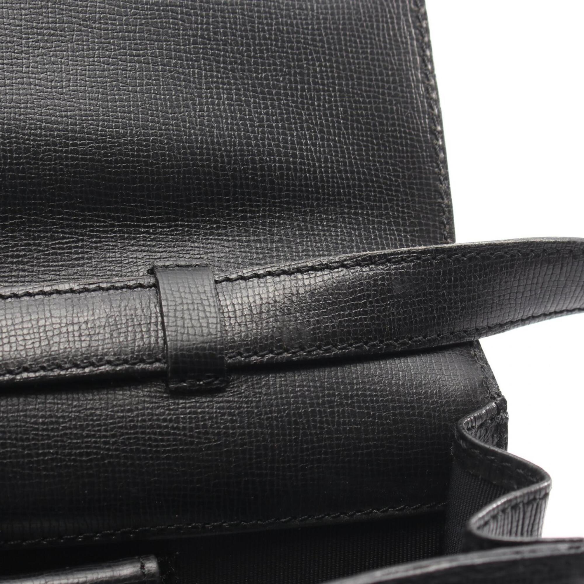 Christian Dior Black Leather Handbag Shoulder Bag (Pre-Owned)
