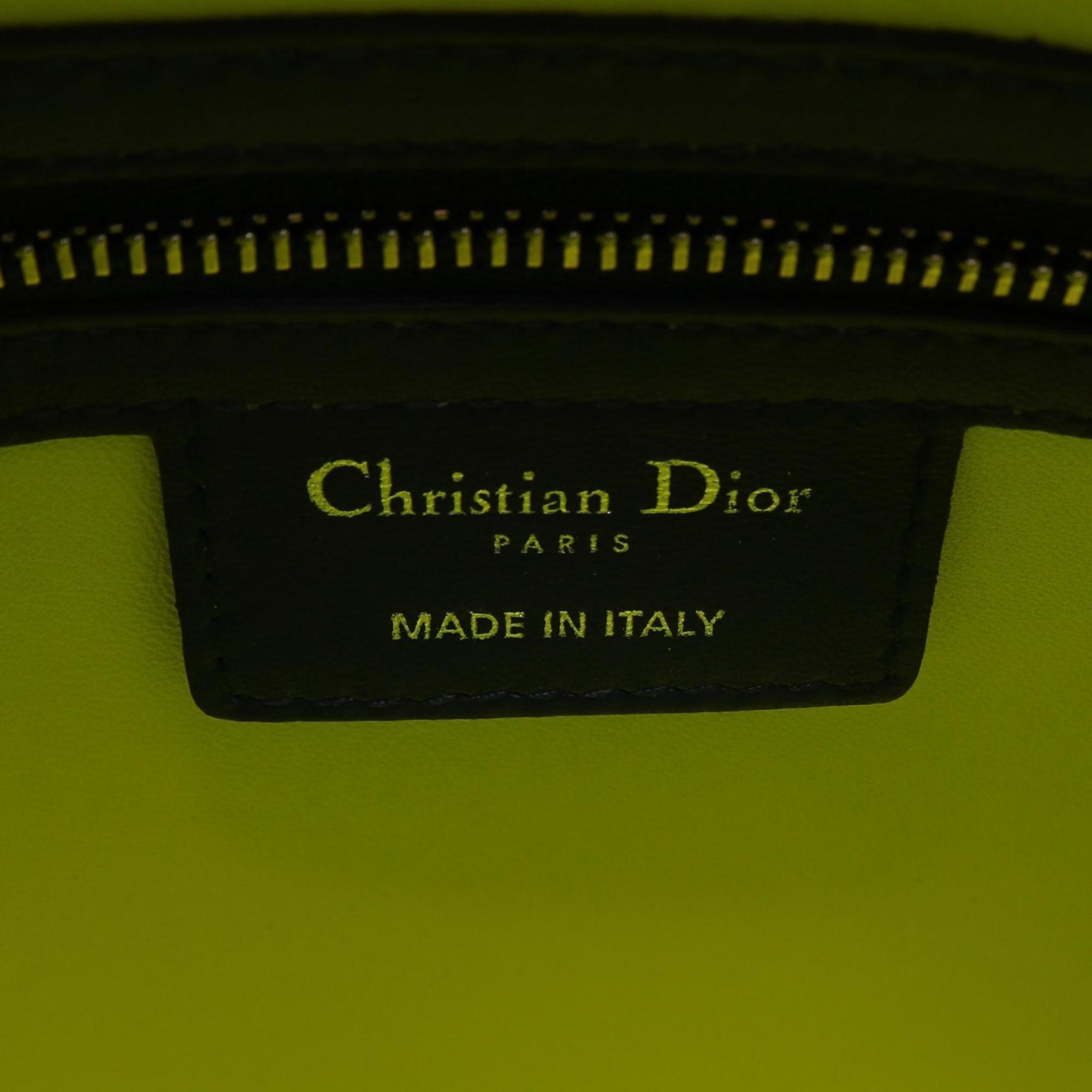 Christian Dior Blue Pink Yellow Leather Handbag (Pre-Owned)
