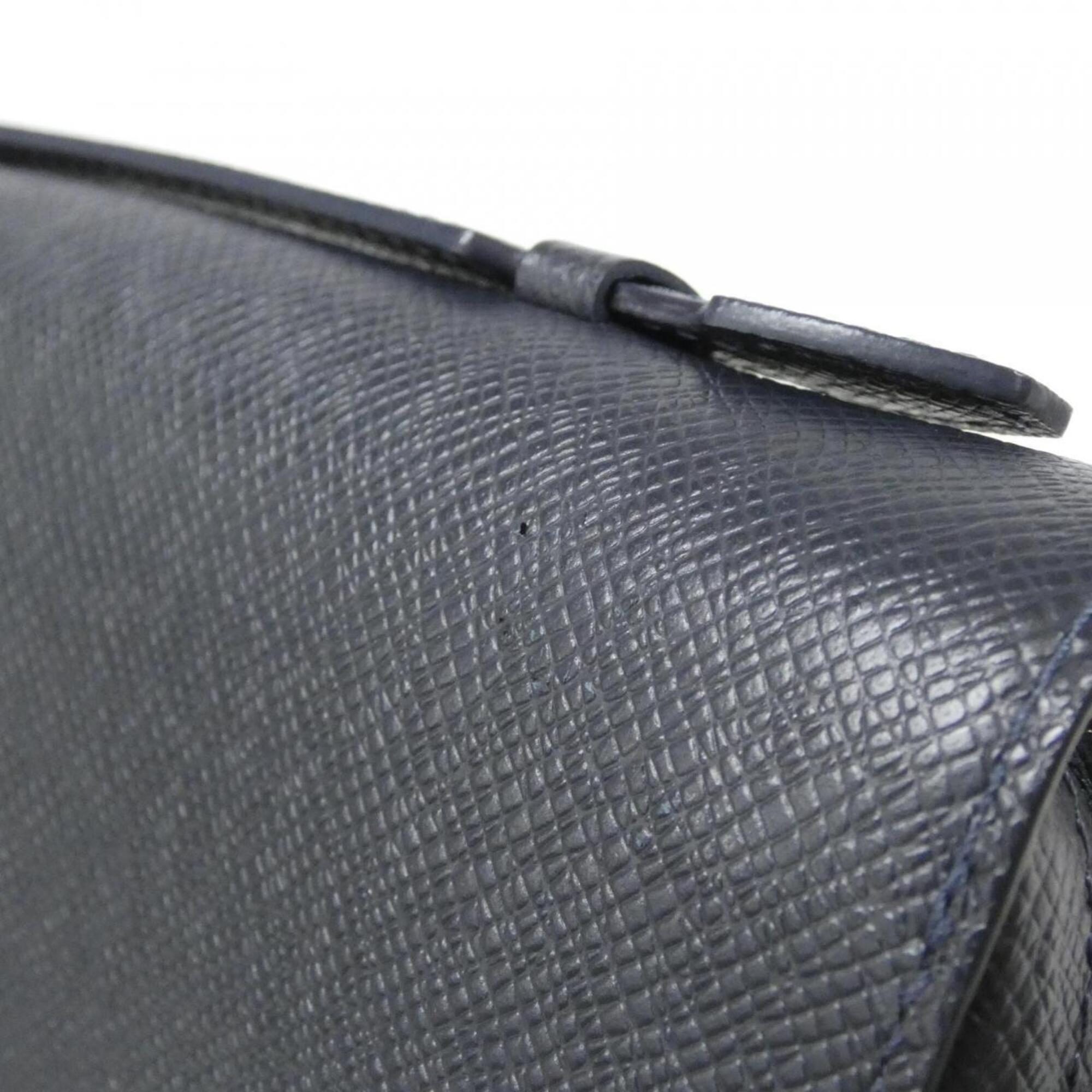 Louis Vuitton Navy Blue Leather Long Wallet (Bi-Fold) (Pre-Owned)