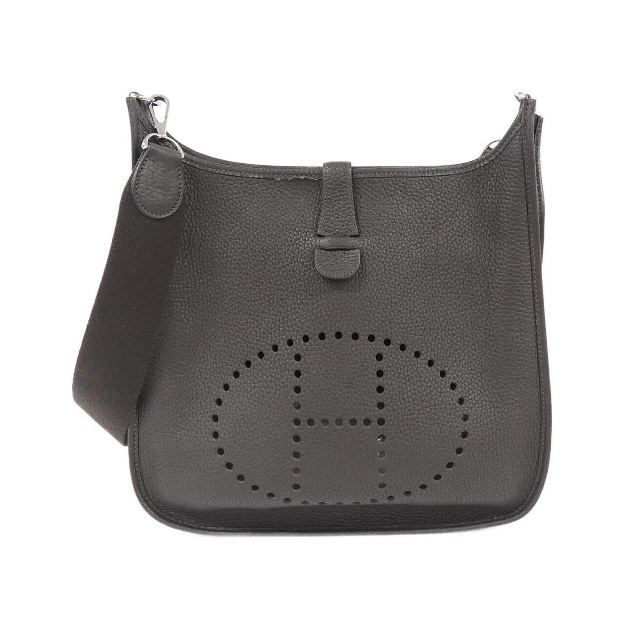 Hermes Ebene Taurillon Clemence Leather Shoulder Bag (Pre-Owned)