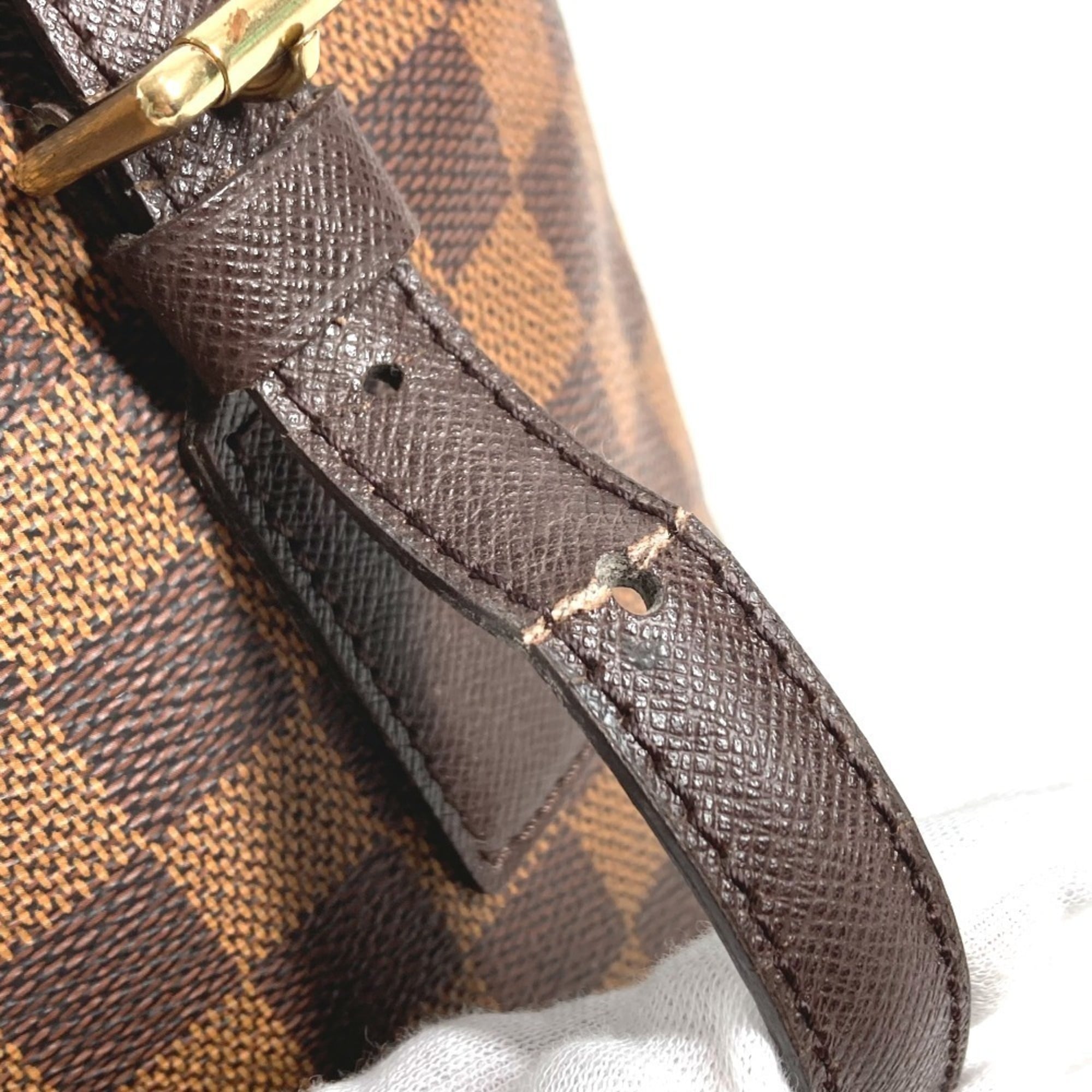 Louis Vuitton Brown Ebene Damier Canvas Shoulder Bag Tote Bag (Pre-Owned)