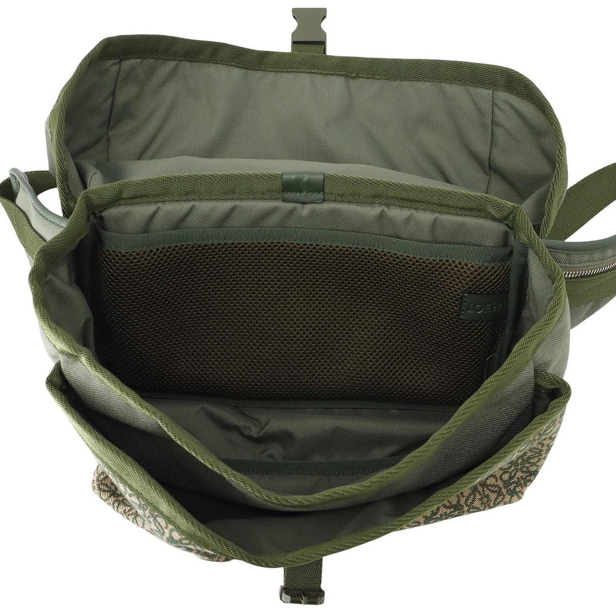 Loewe Green Khaki Canvas Handbag Sling Bag (Pre-Owned)