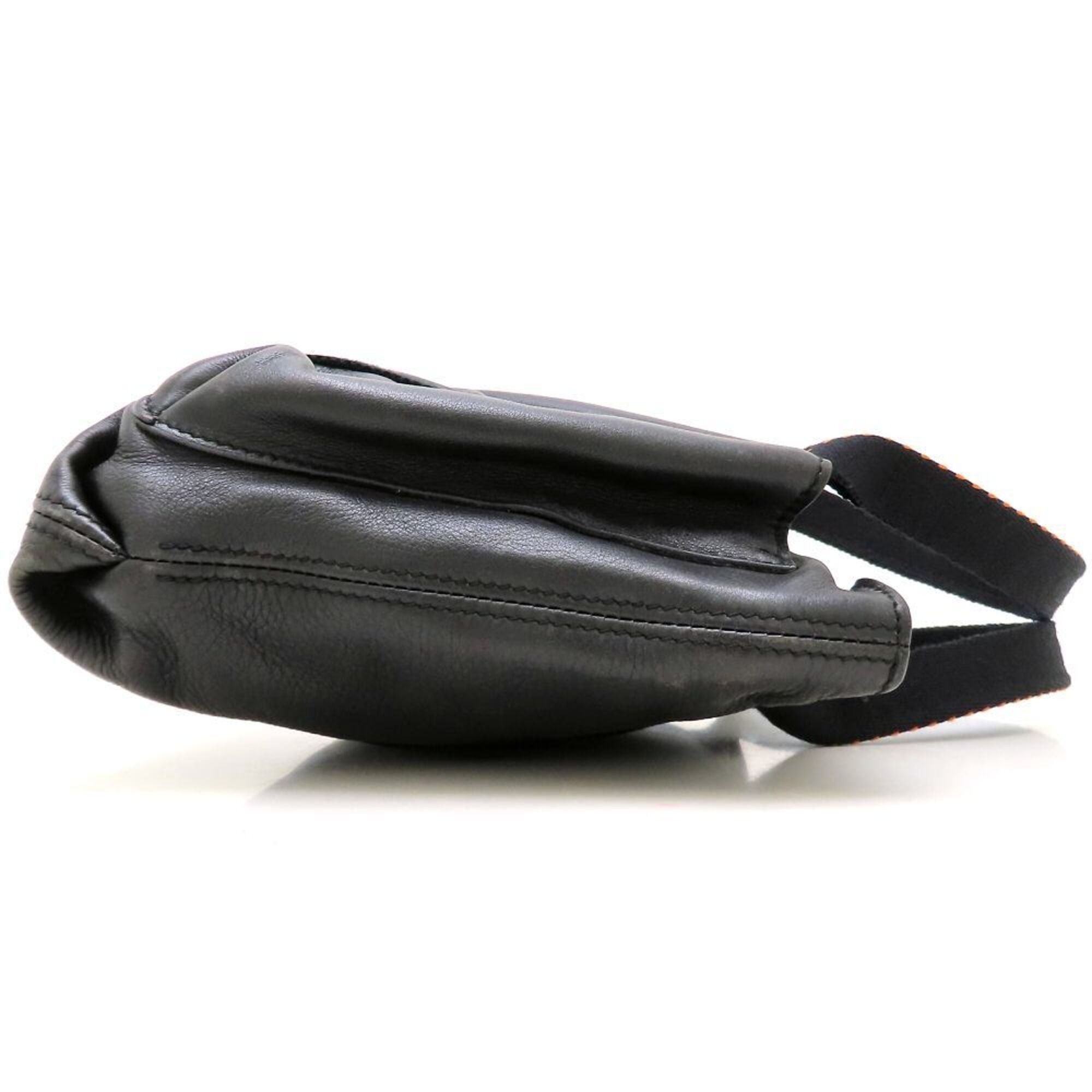Hermes Black Veau Derma Handbag (Pre-Owned)