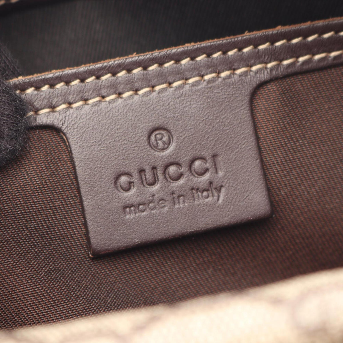 Gucci Beige Brown Gg Supreme Leather Handbag Shoulder Bag (Pre-Owned)