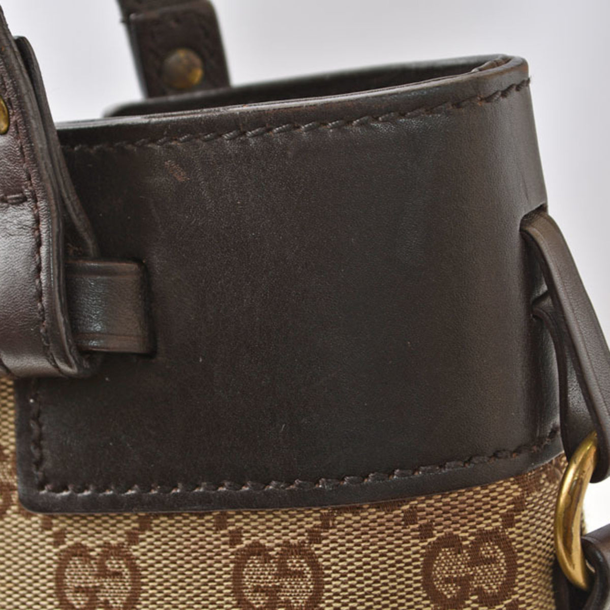 Gucci Beige Brown Gg Canvas Handbag (Pre-Owned)