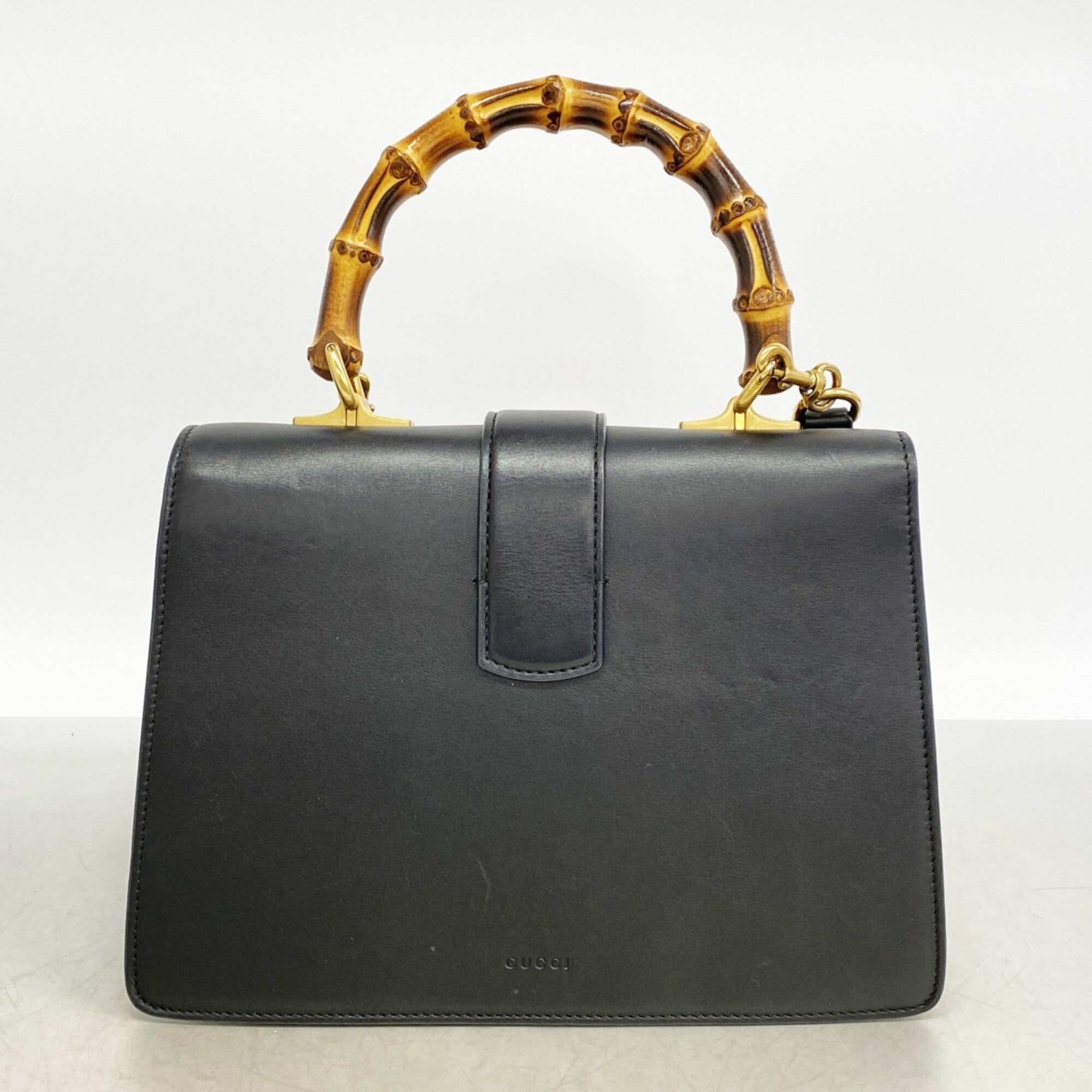 Gucci Black Leather Handbag (Pre-Owned)