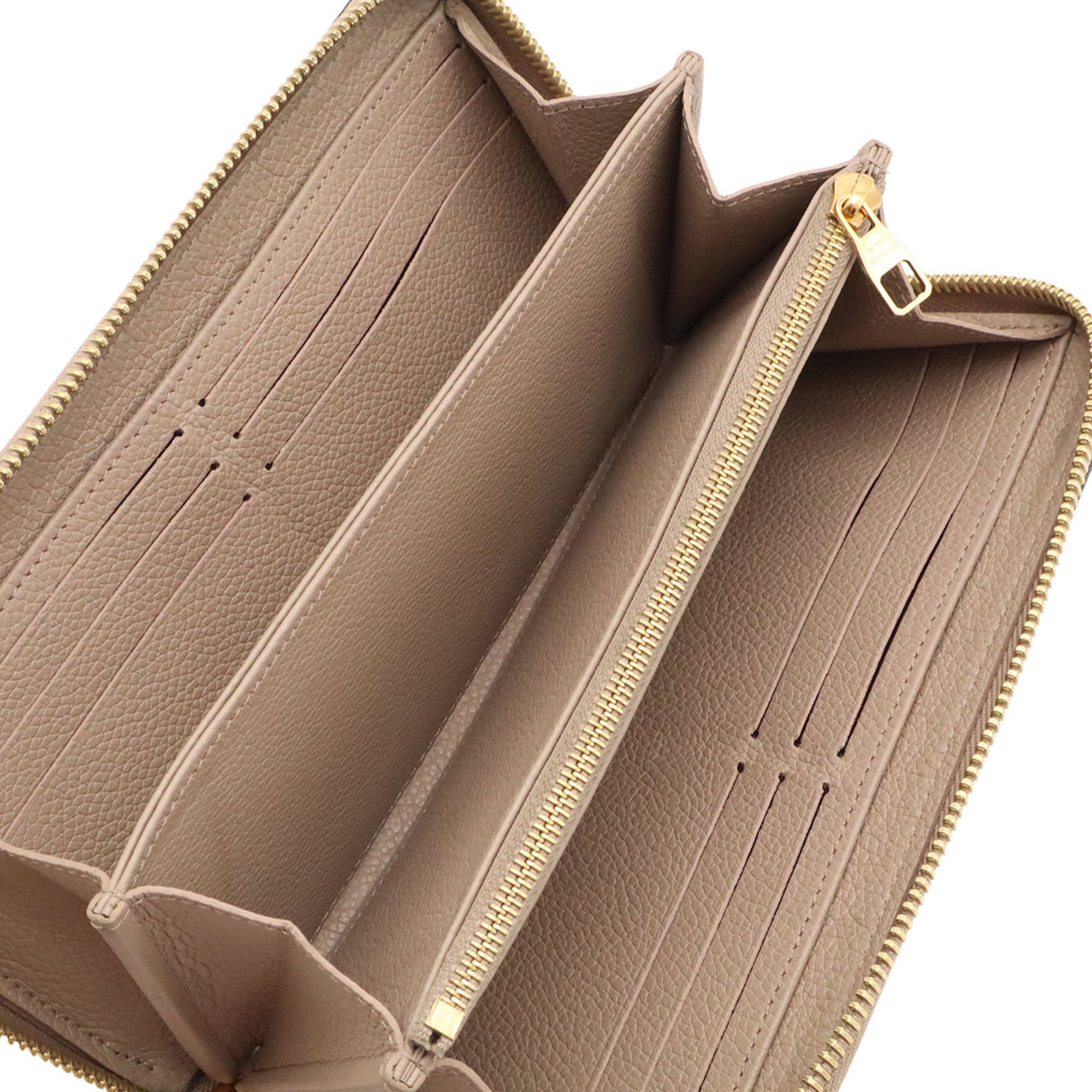 Louis Vuitton Cream Tourterelle Monogram Empreinte Leather Long Wallet (Bi-Fold) (Pre-Owned)