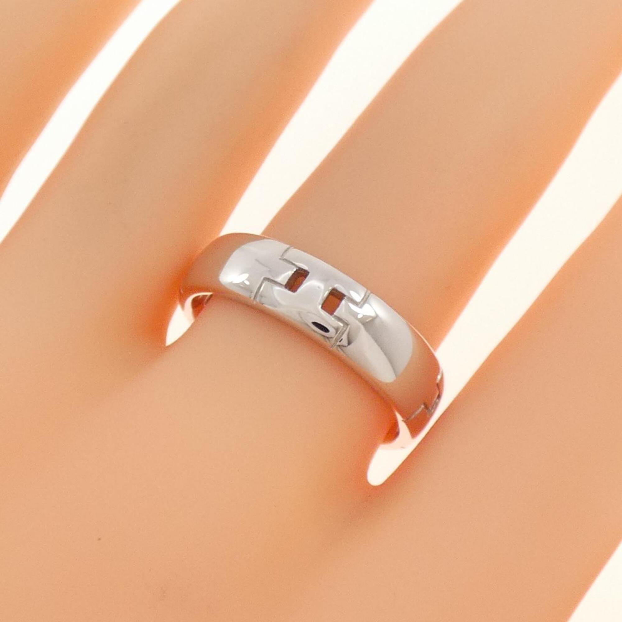 Hermes White Gold White Gold (18K) Band Ring (Pre-Owned)