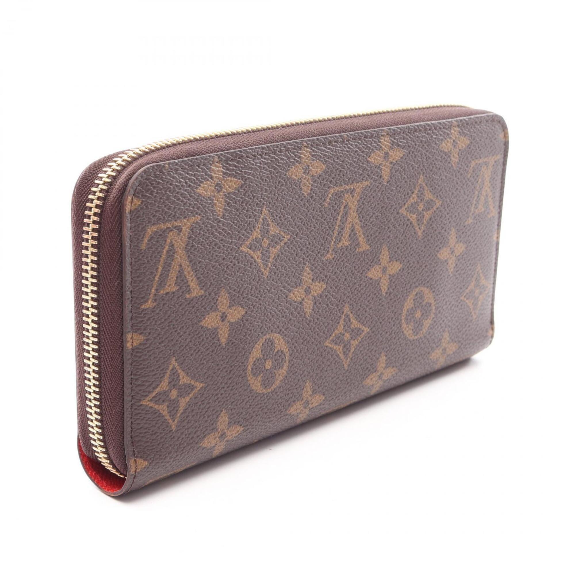 Louis Vuitton Brown Red Color Pvc Long Wallet (Bi-Fold) (Pre-Owned)