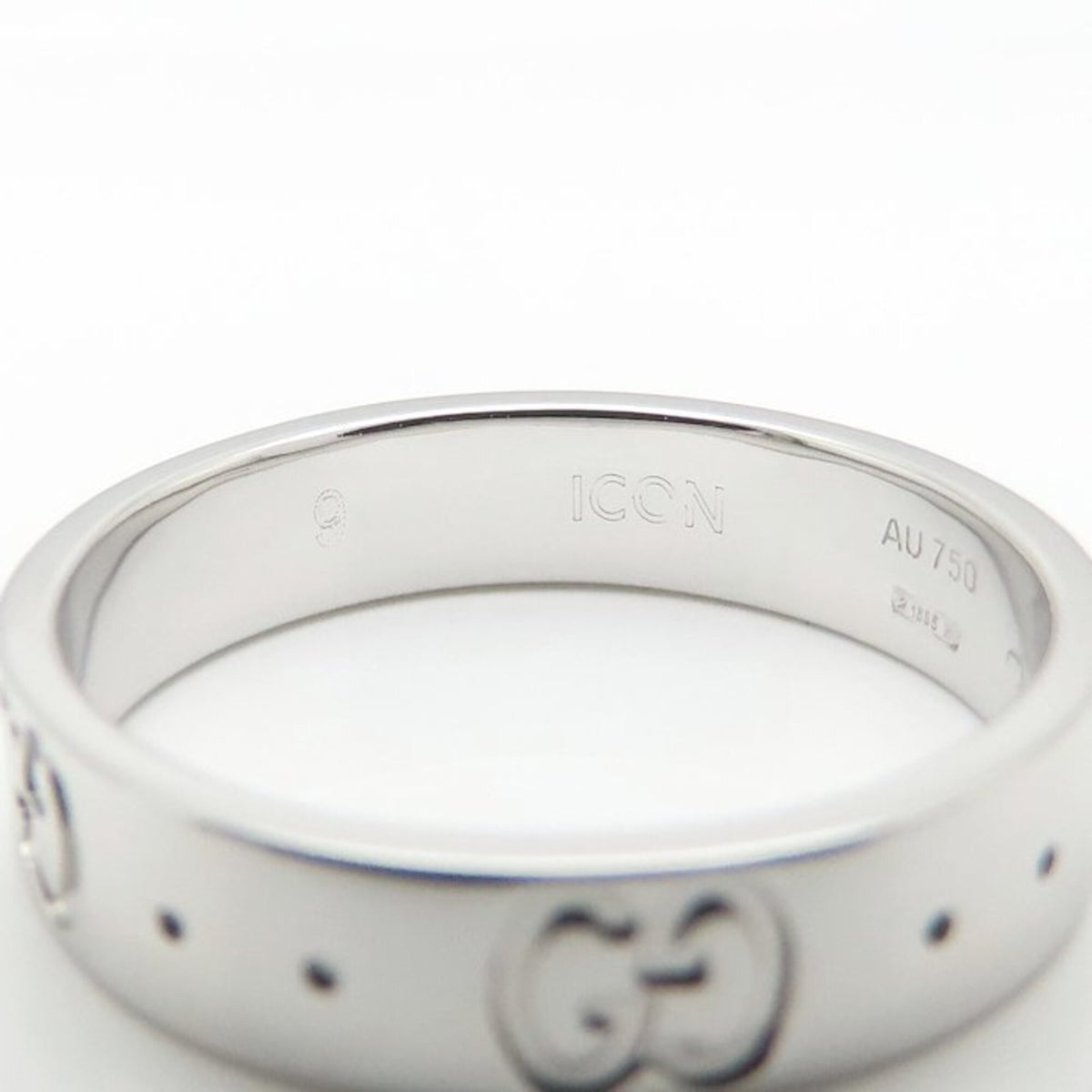 Gucci Icon White Gold (18K) Band Ring (Pre-Owned)