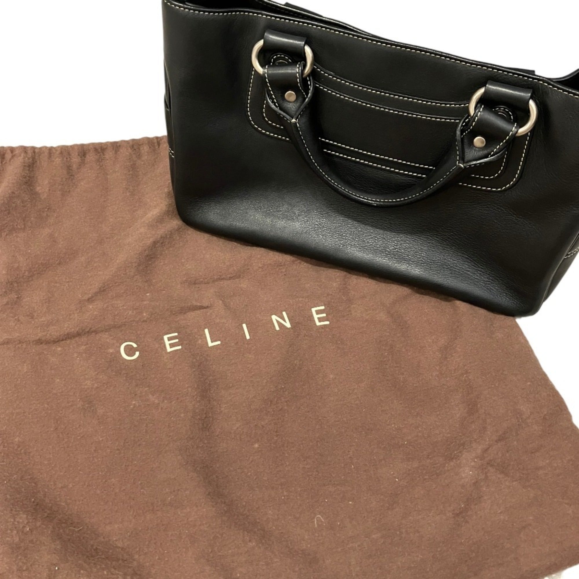 Celine Black Leather Handbag (Pre-Owned)