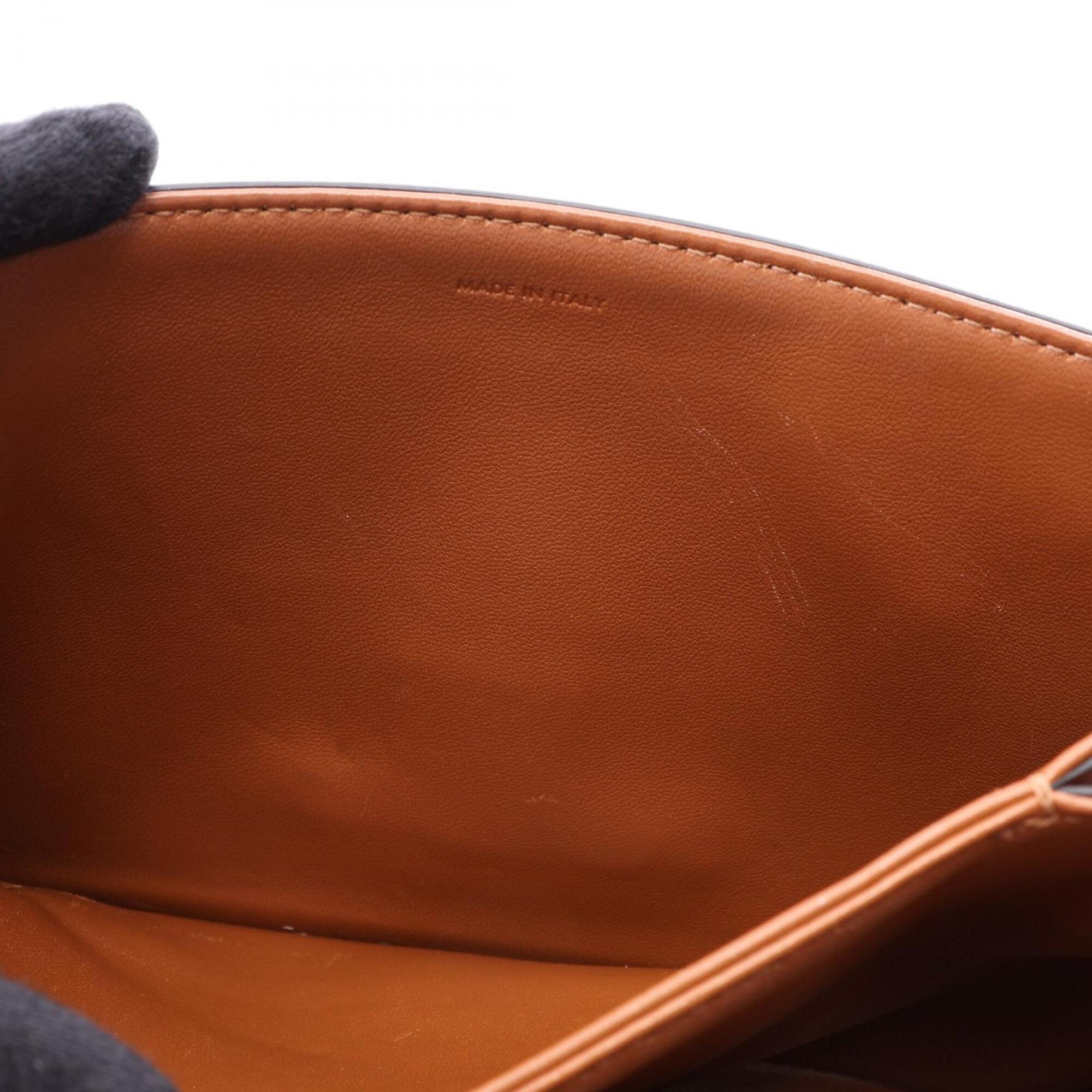 Celine Beige Brown Canvas Leather Shoulder Bag (Pre-Owned)