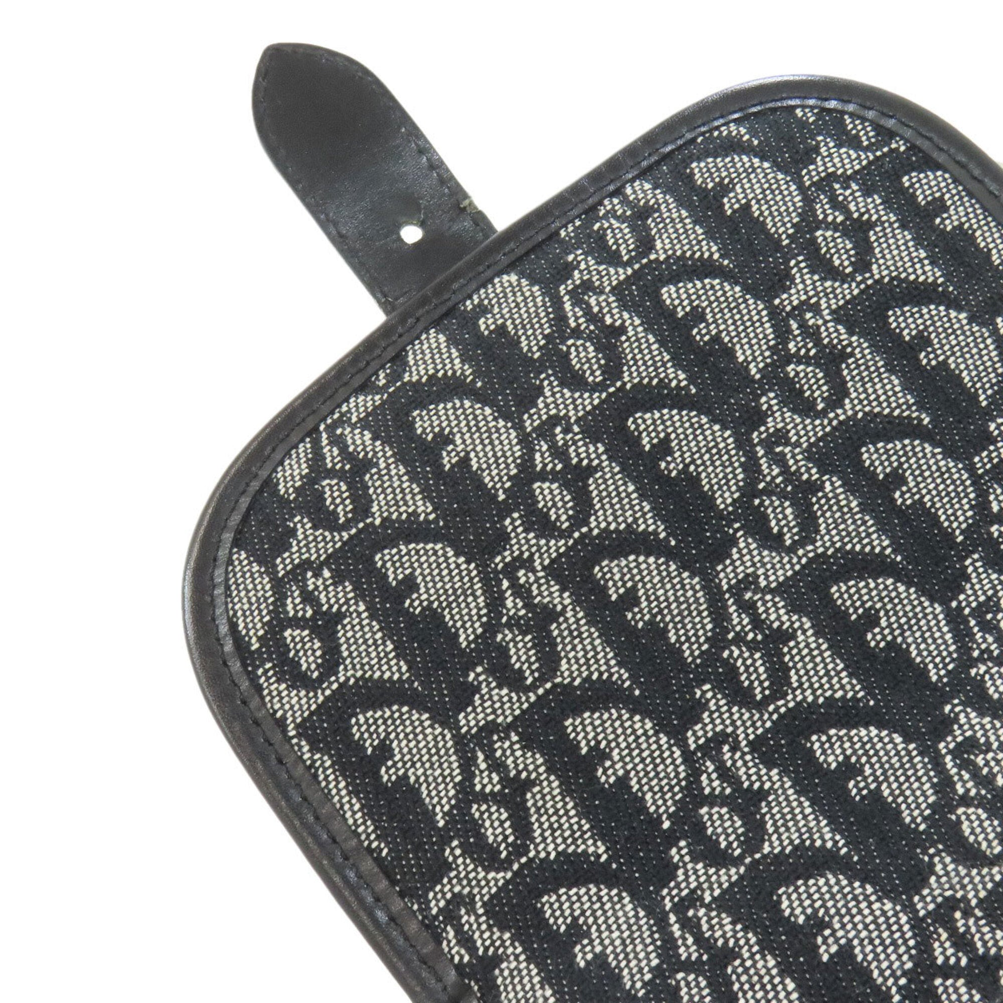 Christian Dior Trotter Black Canvas Shoulder Bag (Pre-Owned)
