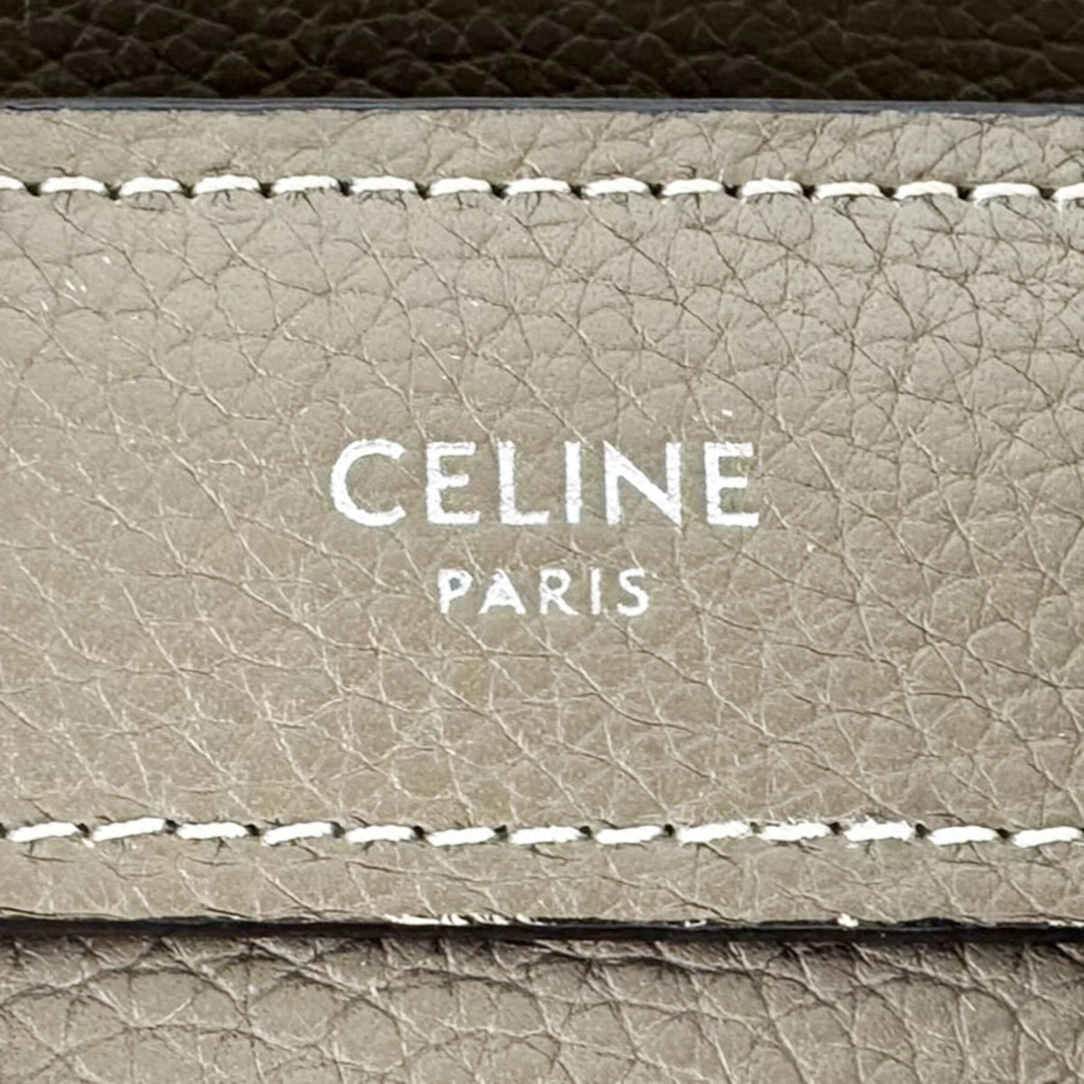 Celine Grayish Leather Handbag Shoulder Bag (Pre-Owned)