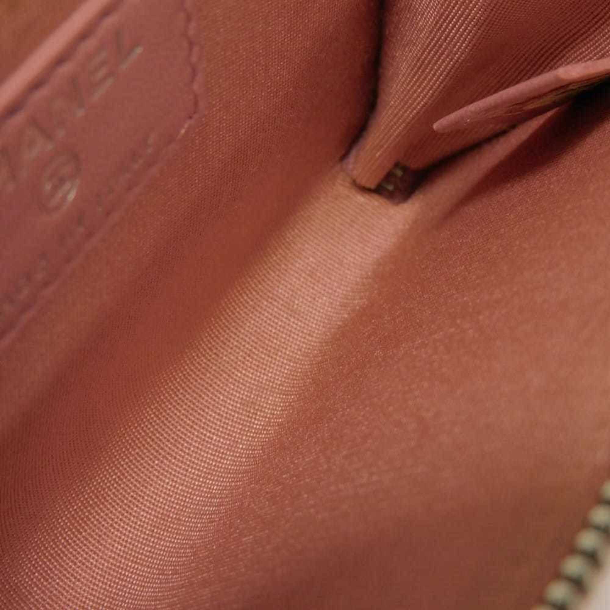 Chanel Camellia Pink Leather Coin Purse/Coin Case (Pre-Owned)