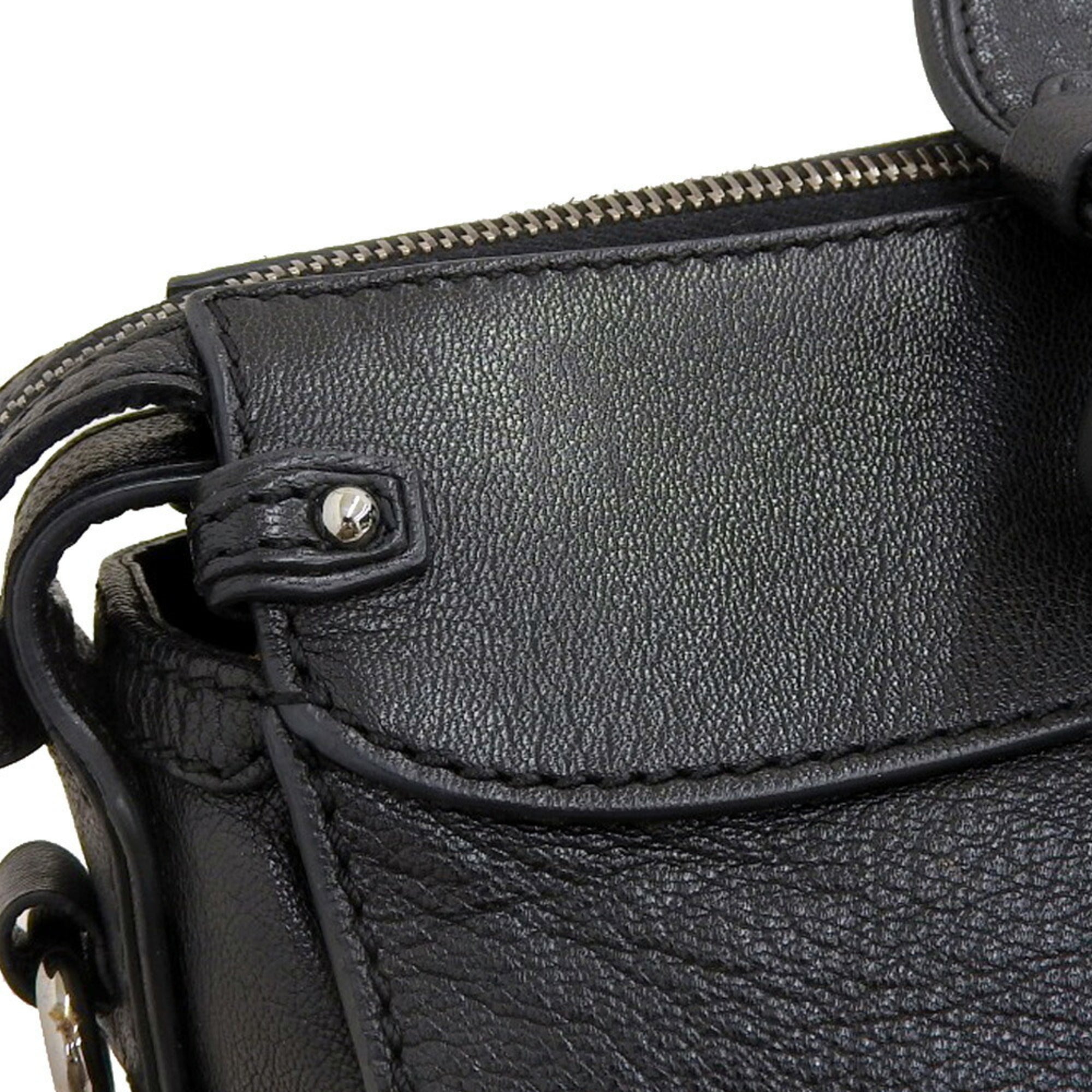 Celine Black Leather Handbag Shoulder Bag (Pre-Owned)