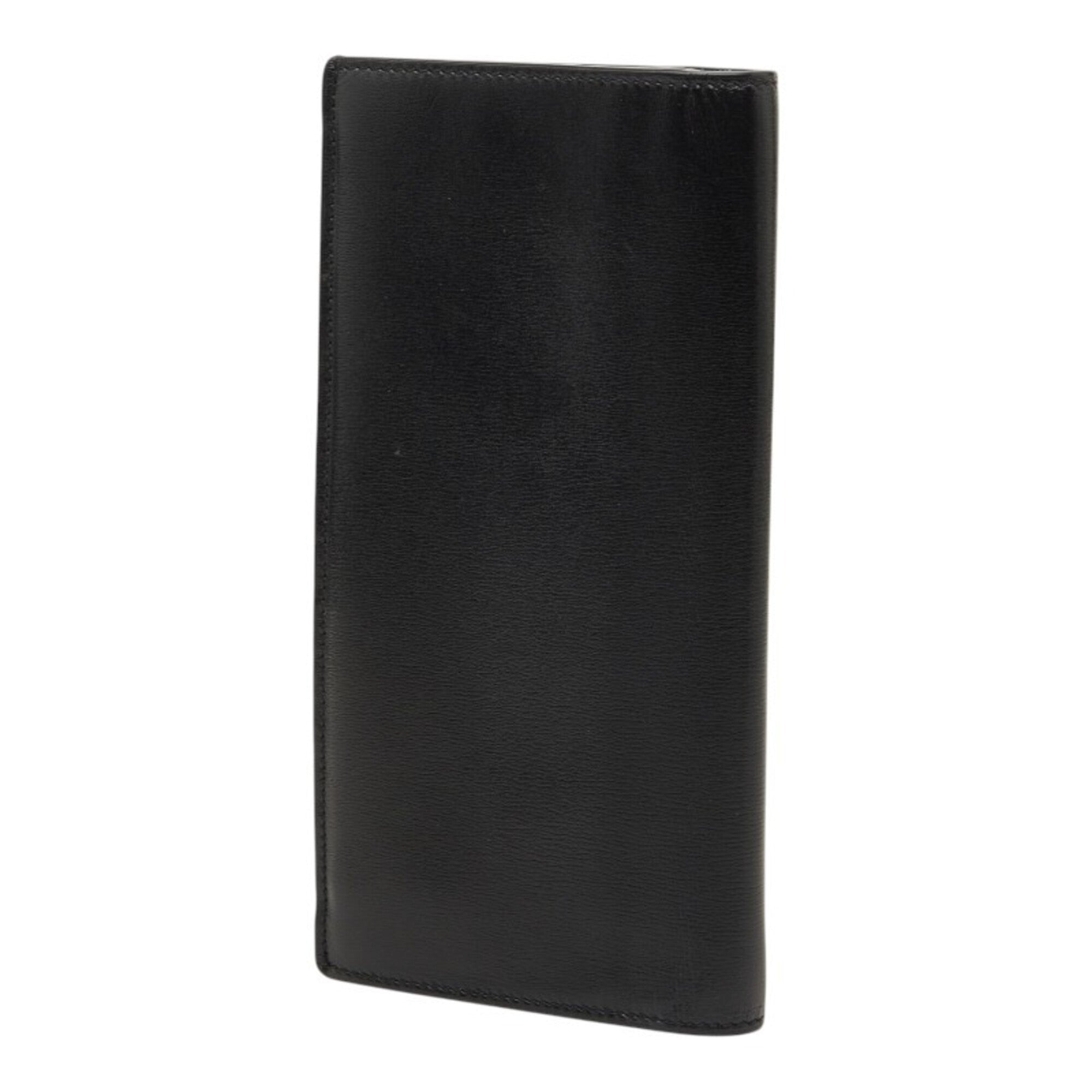 Saint Laurent Black Leather Long Wallet (Bi-Fold) (Pre-Owned)