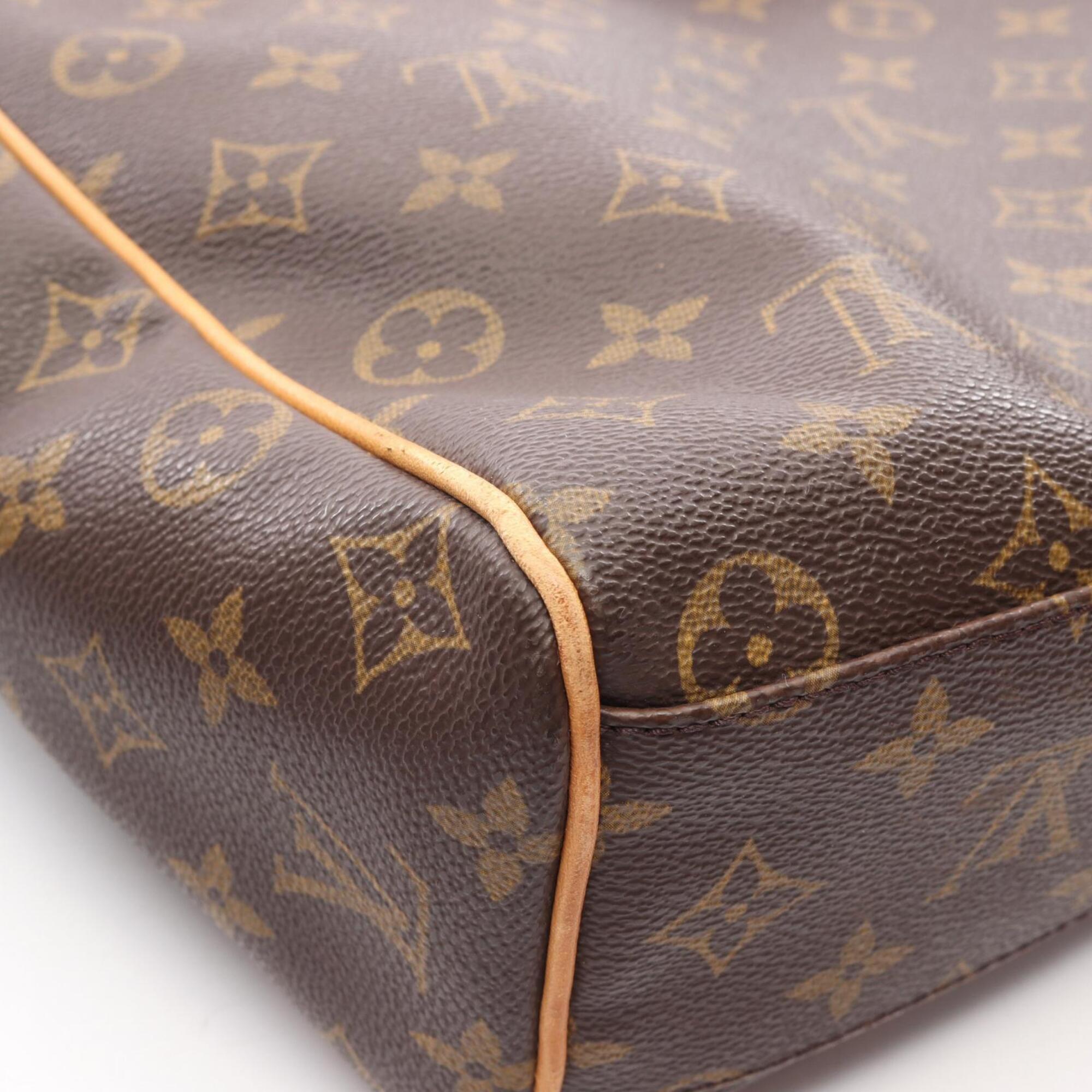 Louis Vuitton Brown Coated Canvas Leather Monogram Handbag Shoulder Bag (Pre-Owned)