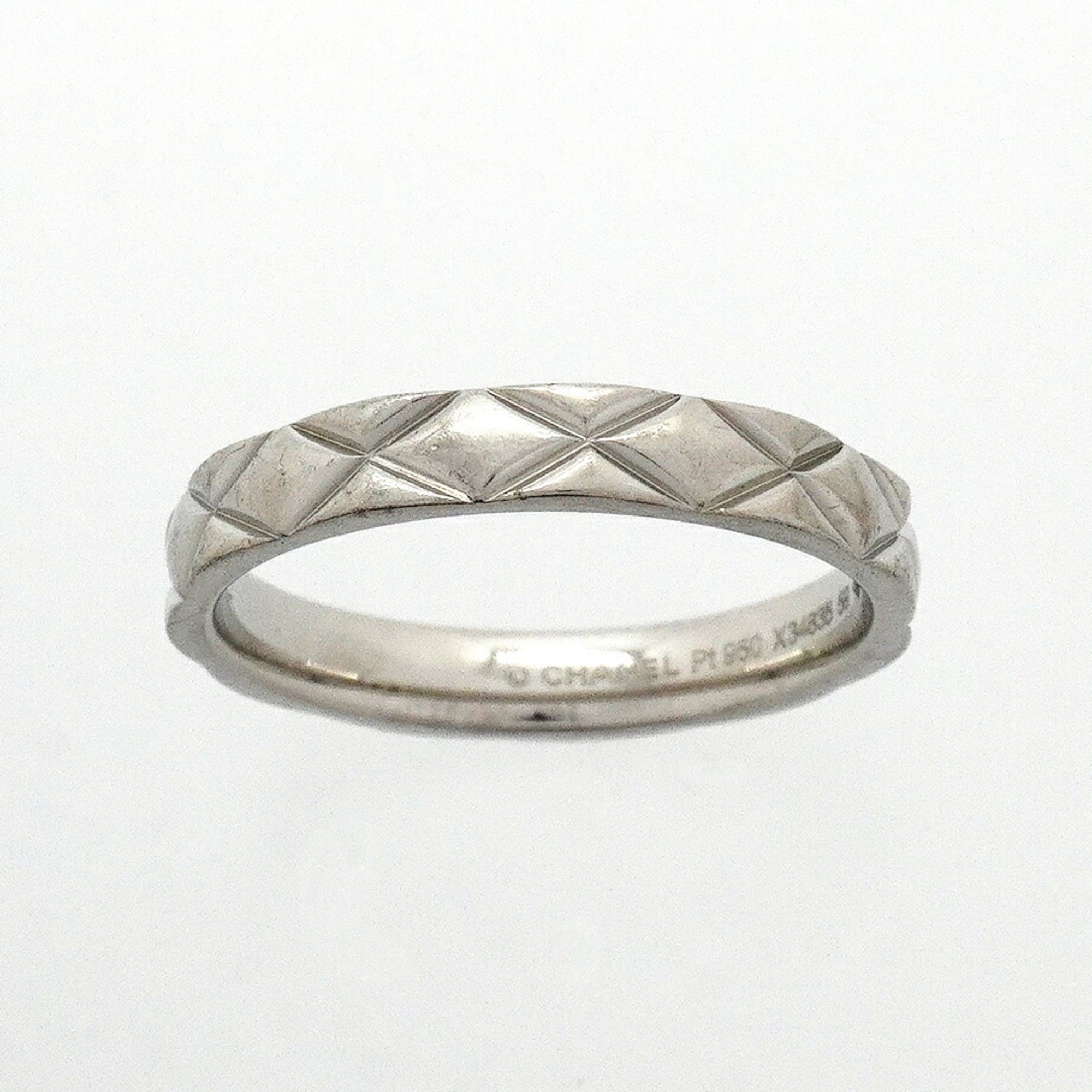 Chanel Platinum 950 Band Ring (Pre-Owned)