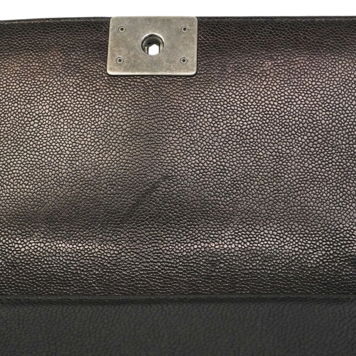 Chanel Black Grained Calfskin Shoulder Bag (Pre-Owned)