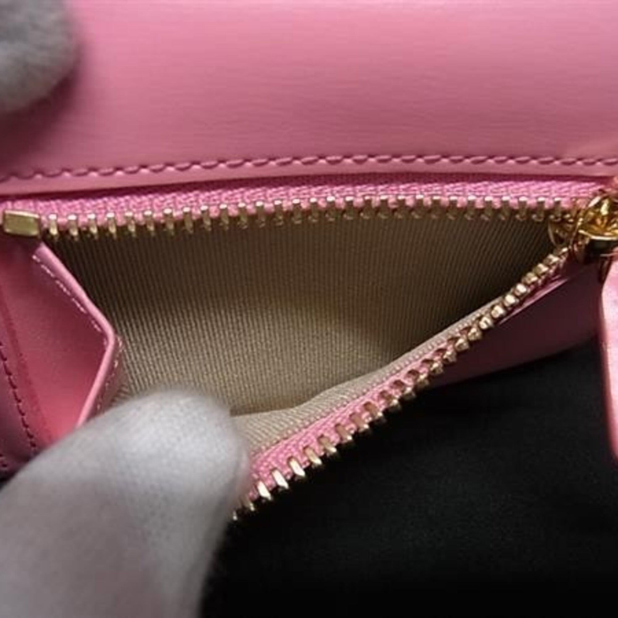 Mcm Pink Leather Wallet (Tri-Fold) (Pre-Owned)