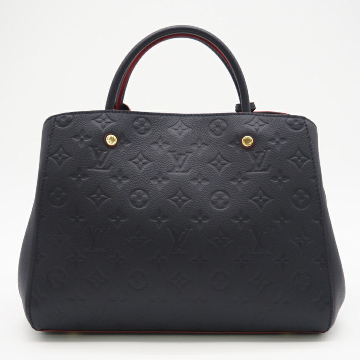 Louis Vuitton Navy Red Color Leather Shoulder Bag (Pre-Owned)