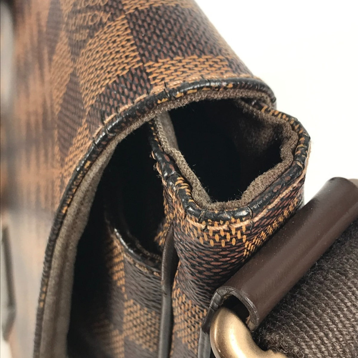Louis Vuitton Brown Damier Canvas Ebene Damier Canvas Shoulder Bag (Pre-Owned)