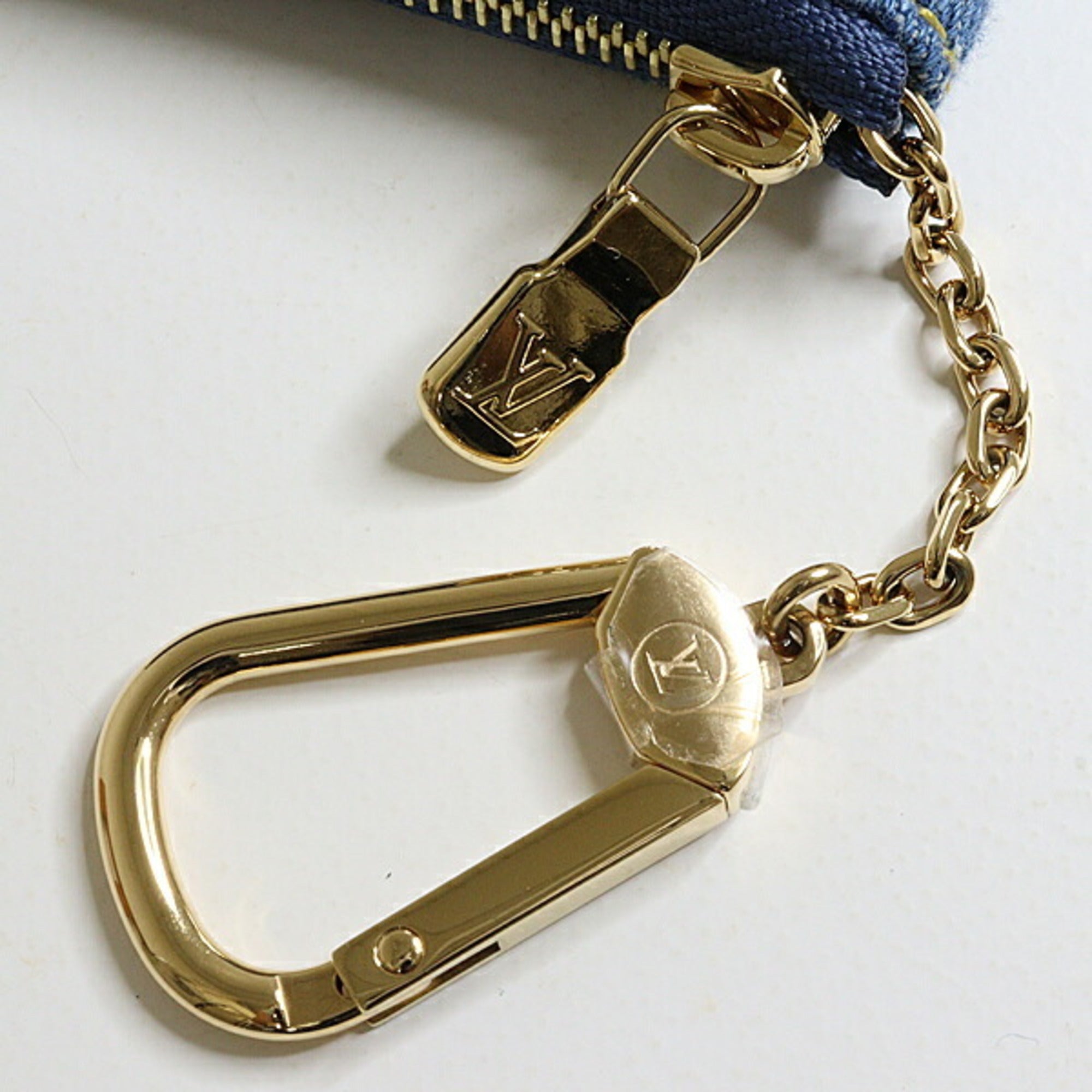 Louis Vuitton Monogram Denim Blue Monogram Denim Coin Purse/Coin Case (Pre-Owned)