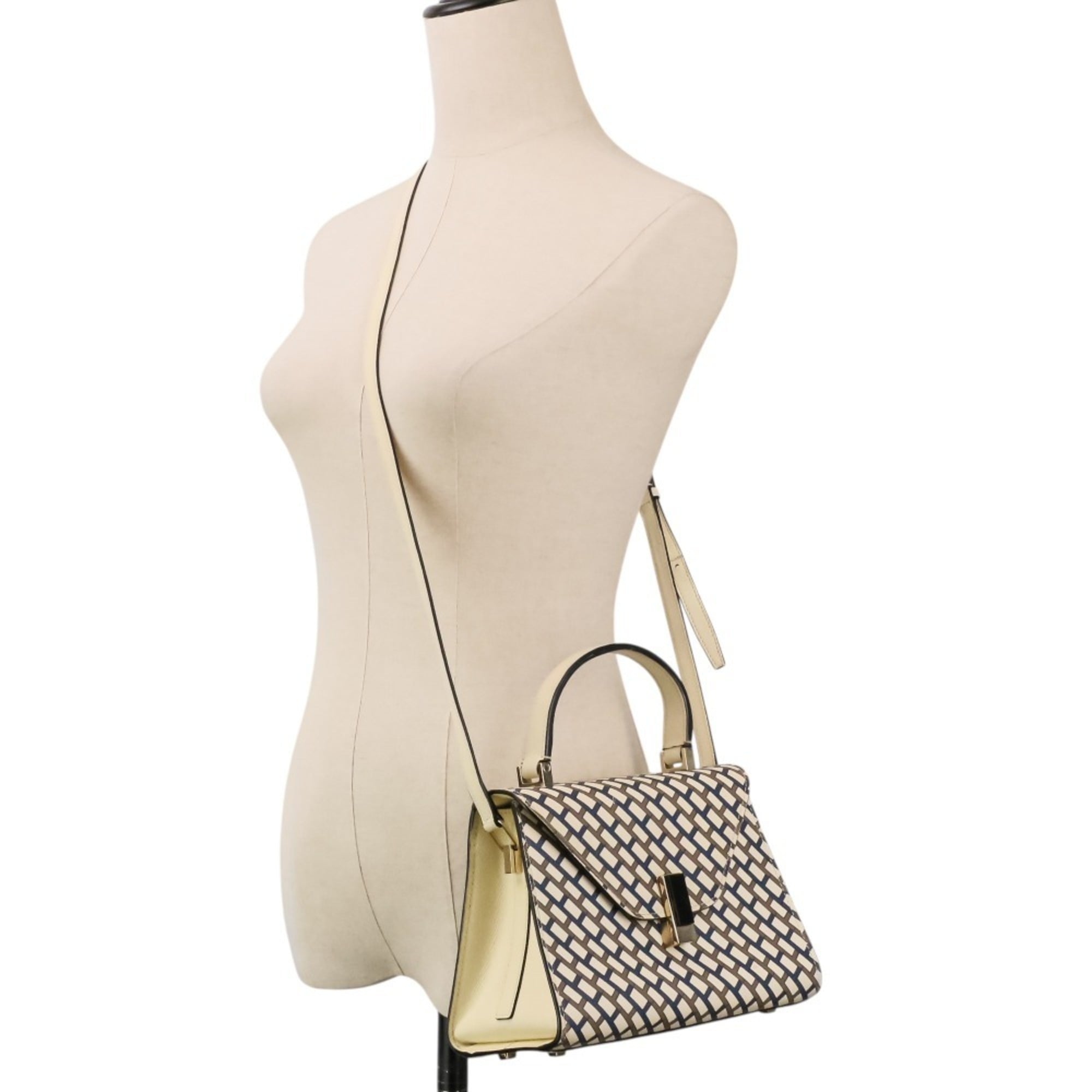 Valextra Multi-Color White Handbag Shoulder Bag (Pre-Owned)