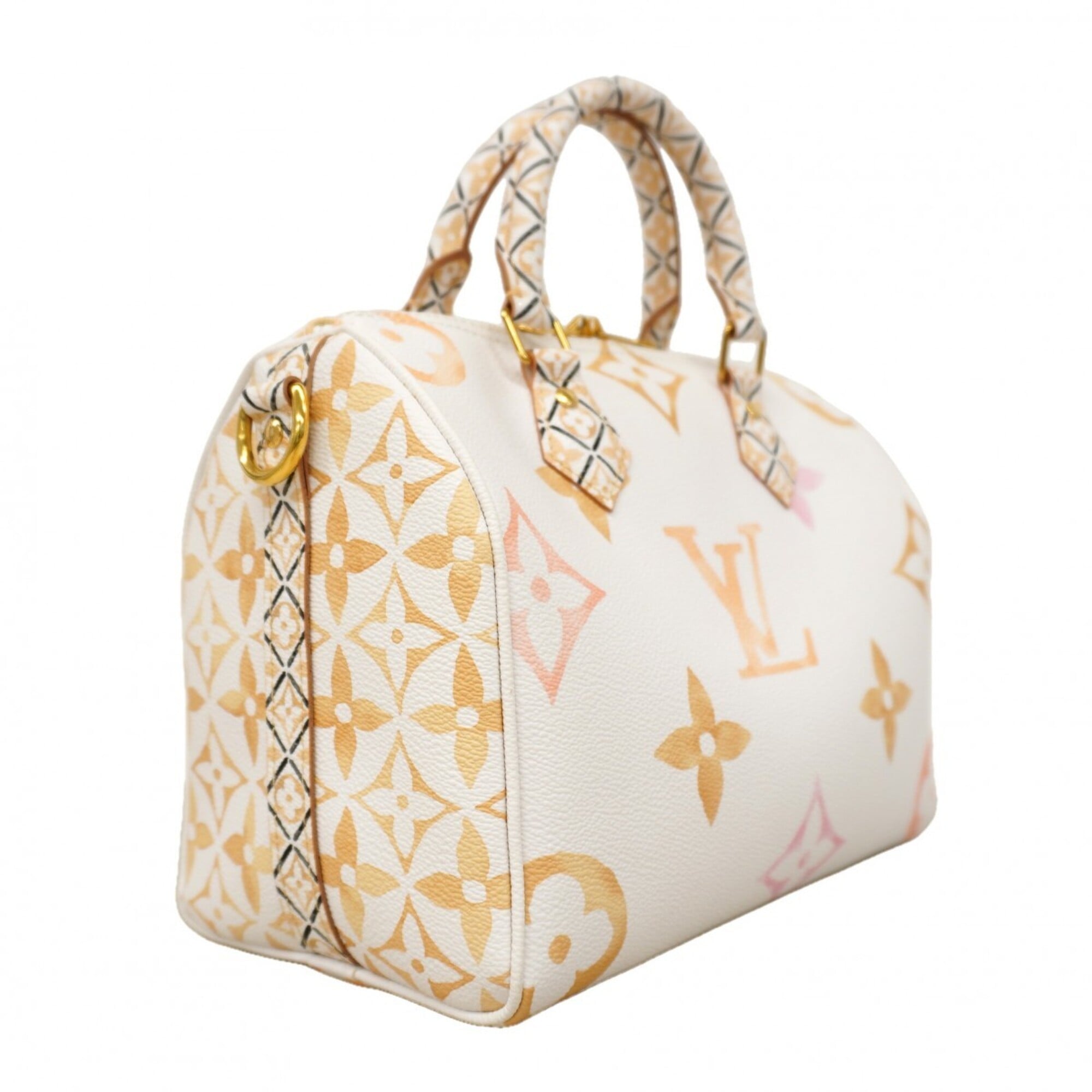 Louis Vuitton Beige White Handbag (Pre-Owned)