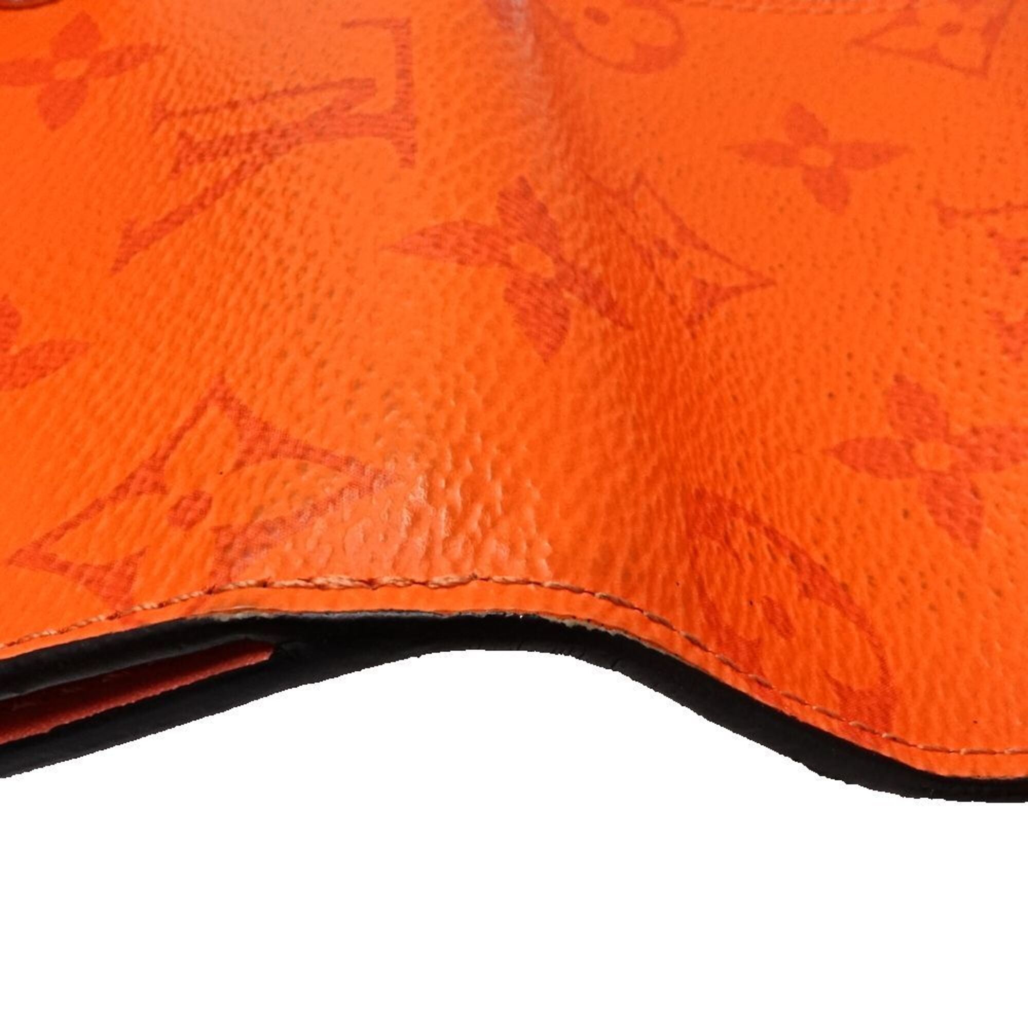 Louis Vuitton Taigarama Orange Leather Wallet (Tri-Fold) (Pre-Owned)