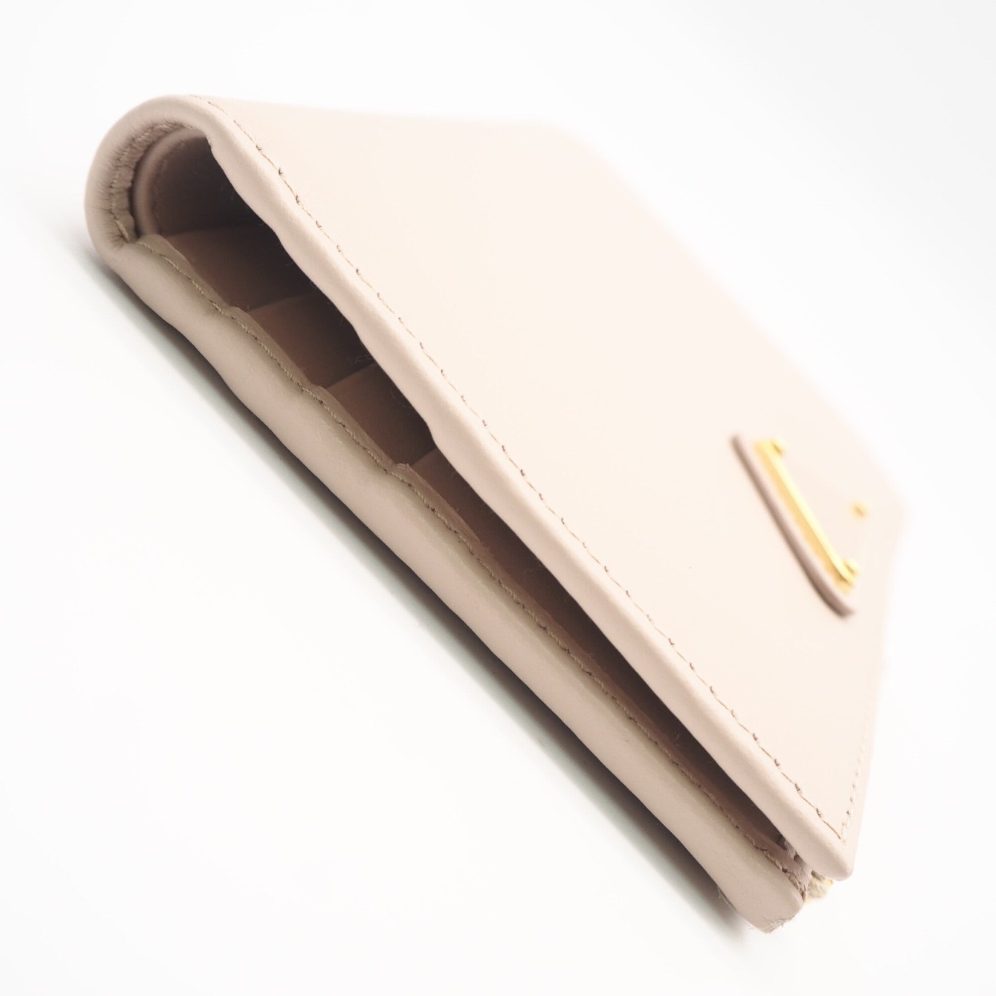 Prada Beige Leather Wallet (Bi-Fold) (Pre-Owned)