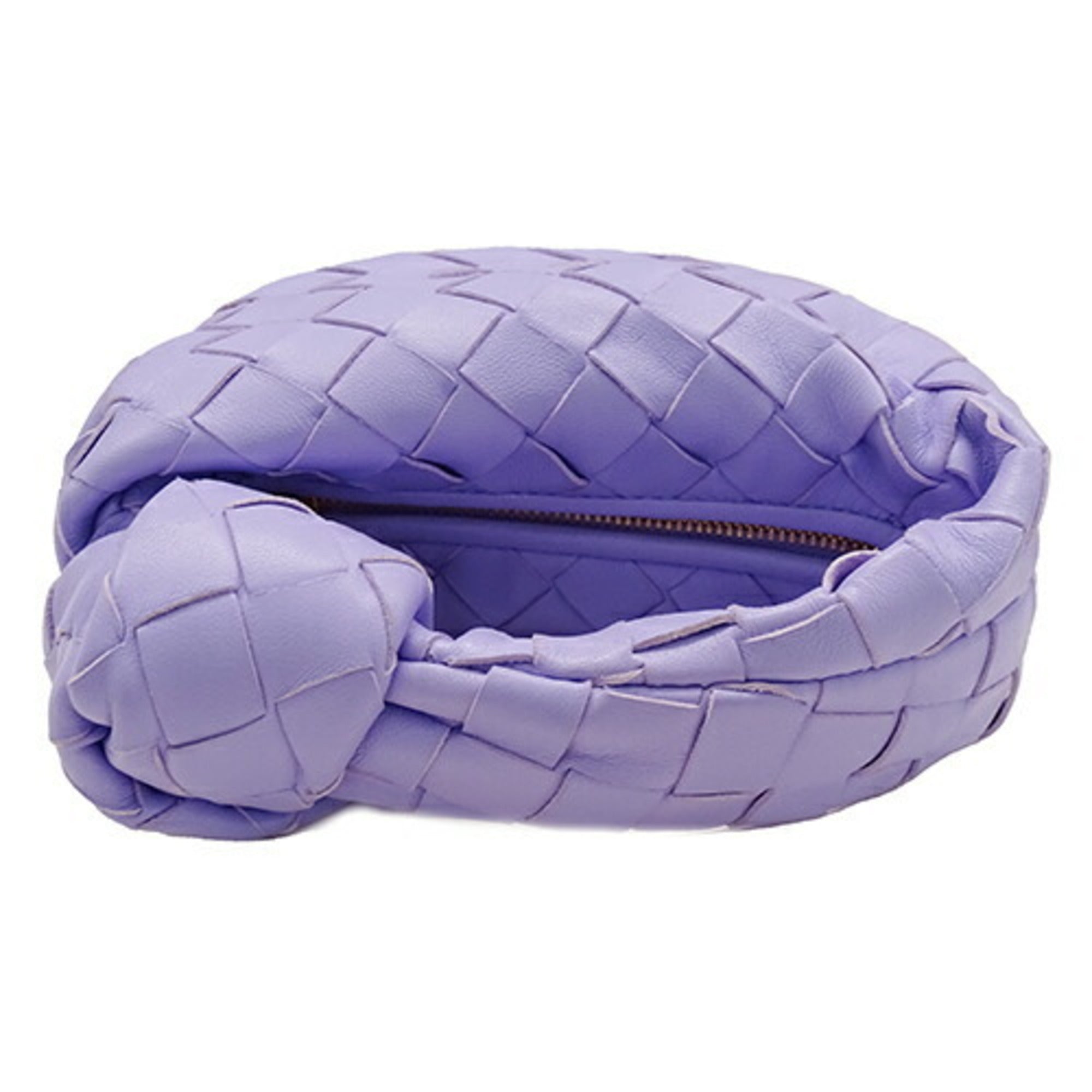 Bottega Veneta Purple Leather Handbag (Pre-Owned)