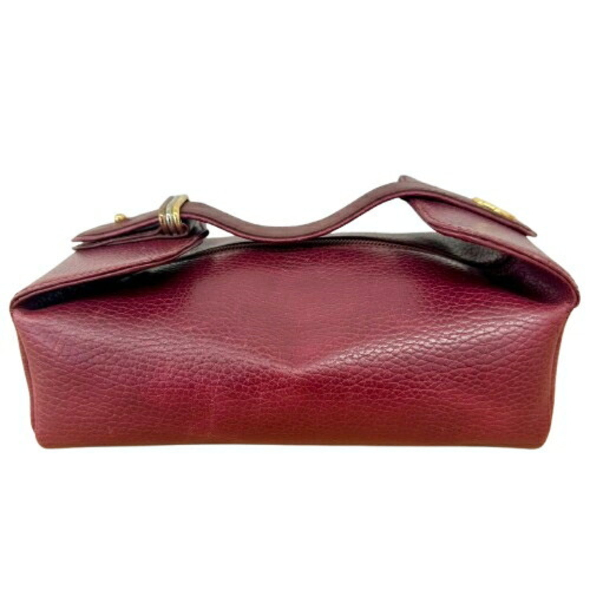 Cartier Bordeaux Leather Vanity Bag (Pre-Owned)