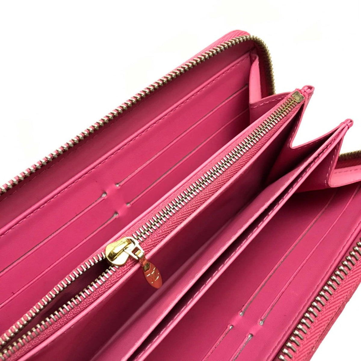 Louis Vuitton Pink Leather Long Wallet (Bi-Fold) (Pre-Owned)