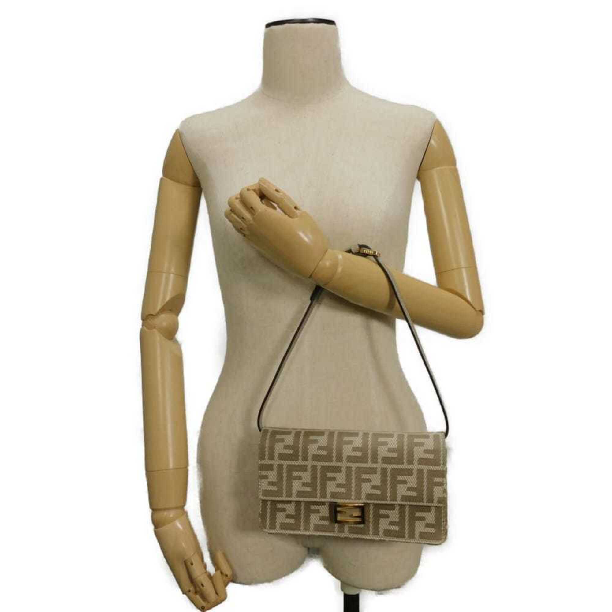 Fendi Beige Fabric Shoulder Bag (Pre-Owned)