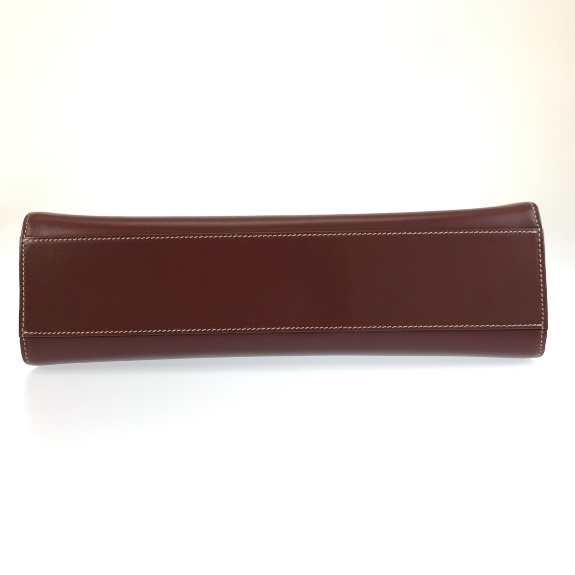 Cartier Bordeaux Leather Handbag (Pre-Owned)