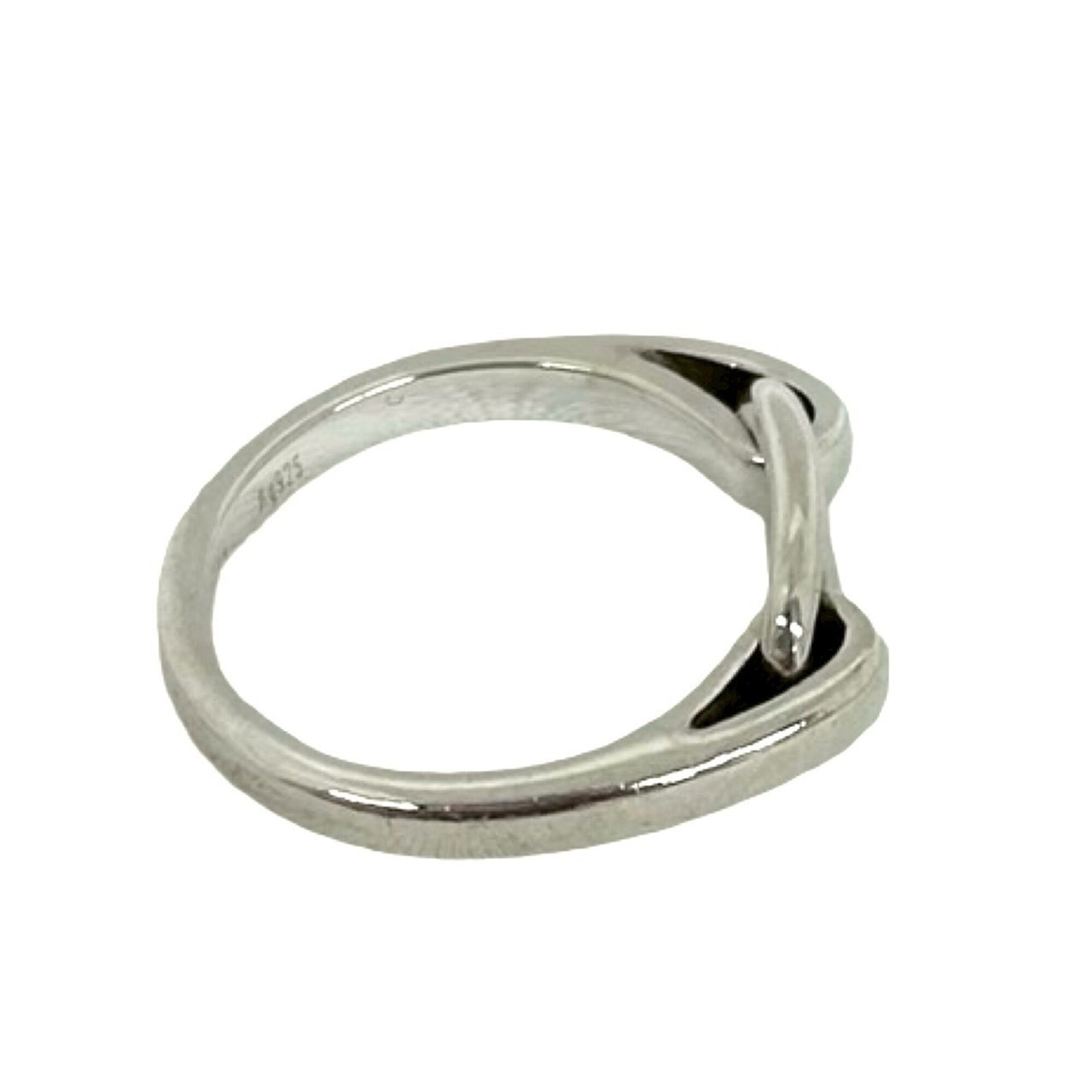 Hermes Silver Silver 925 Band Ring (Pre-Owned)