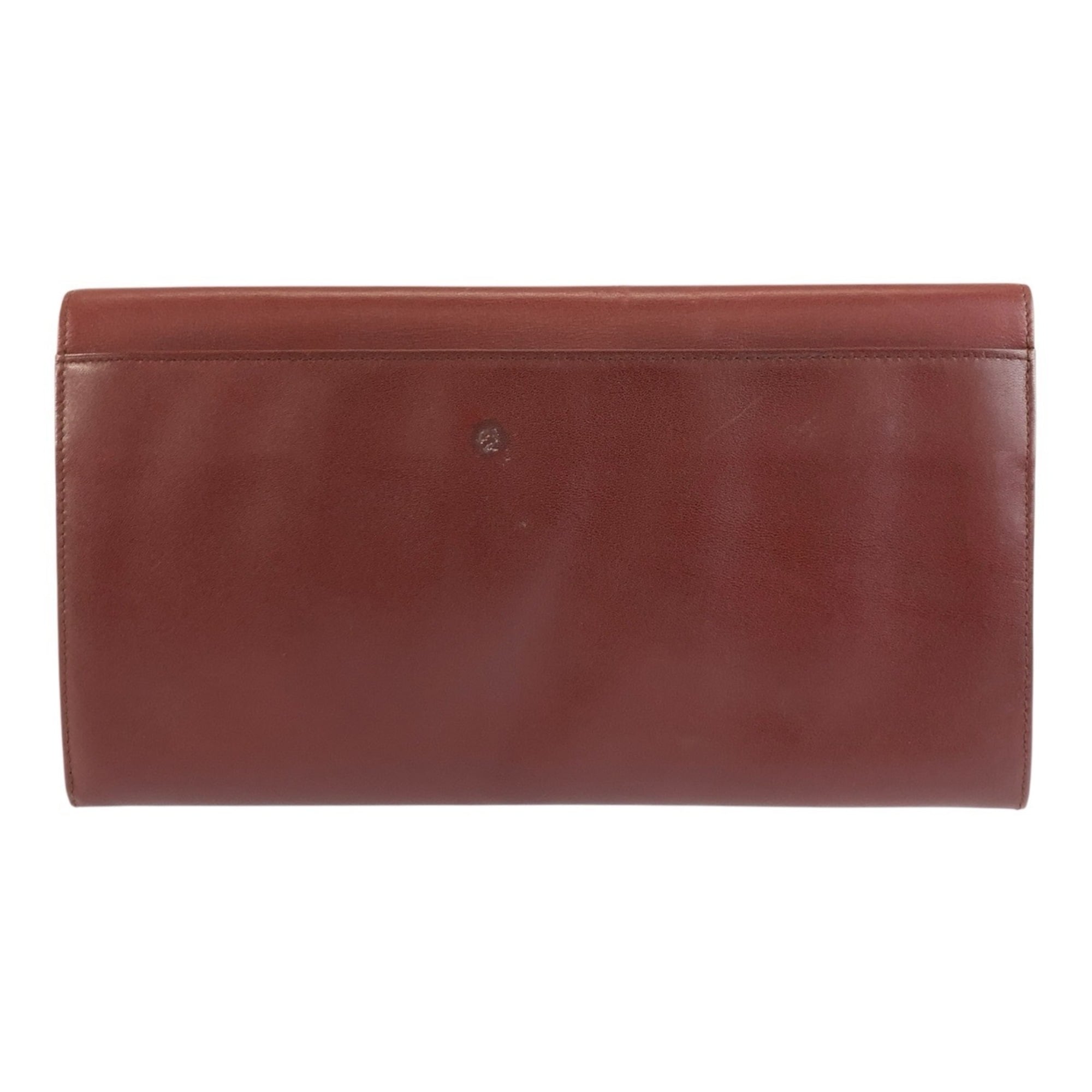 Cartier Wine Red Leather Clutch Bag (Pre-Owned)
