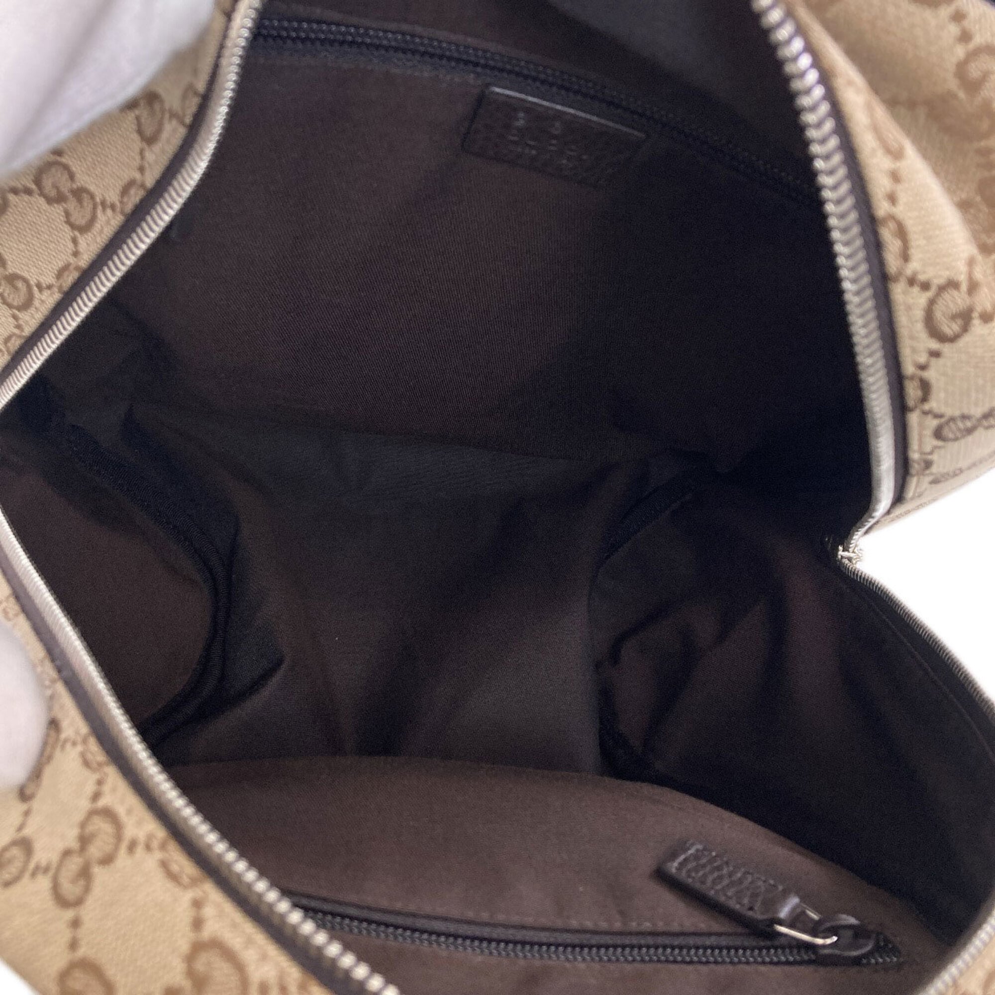 Gucci Brown Canvas Backpack (Pre-Owned)