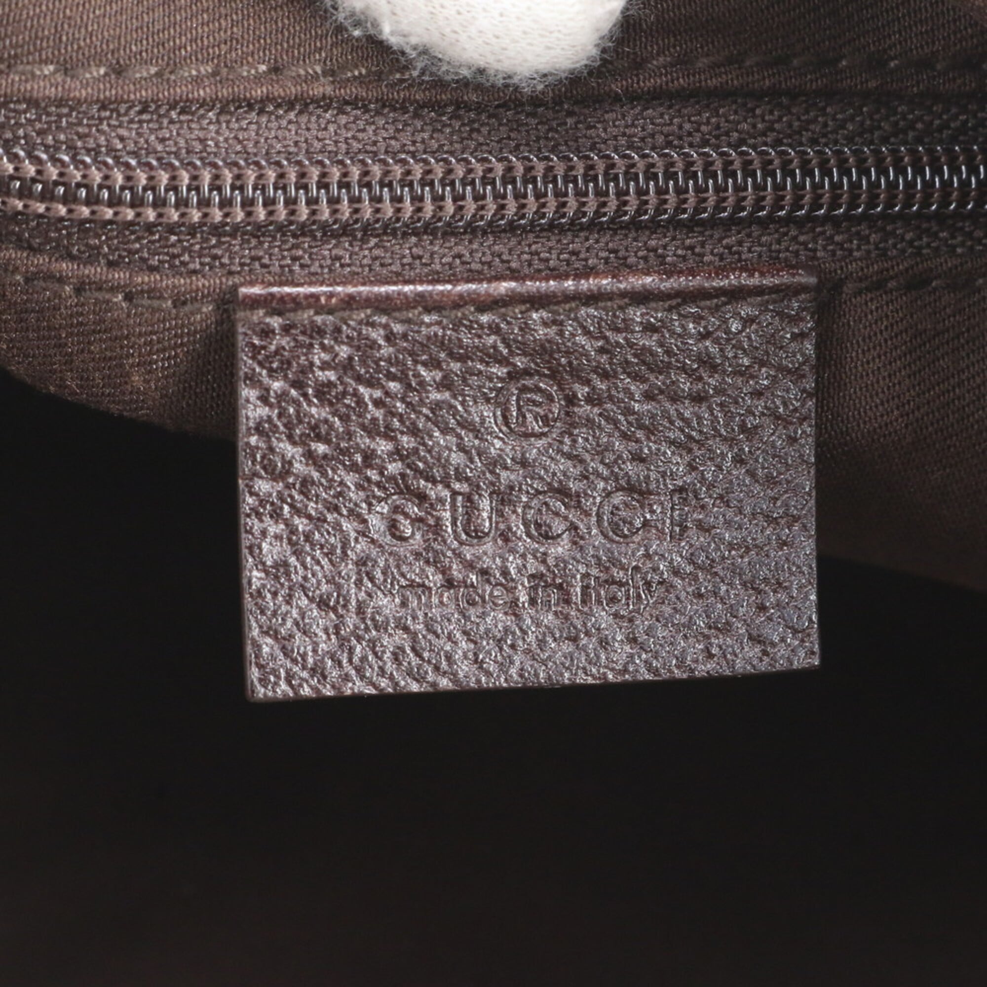 Gucci Brown Leather Canvas Handbag Shoulder Bag (Pre-Owned)