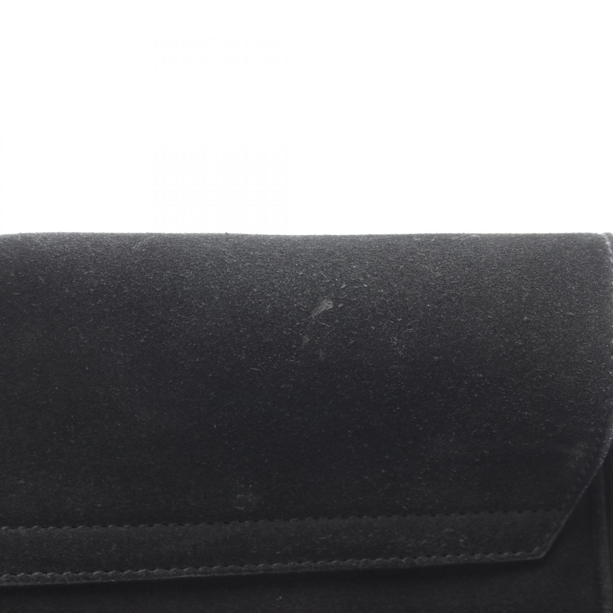 Yves Saint Laurent Black Suede Handbag Shoulder Bag (Pre-Owned)