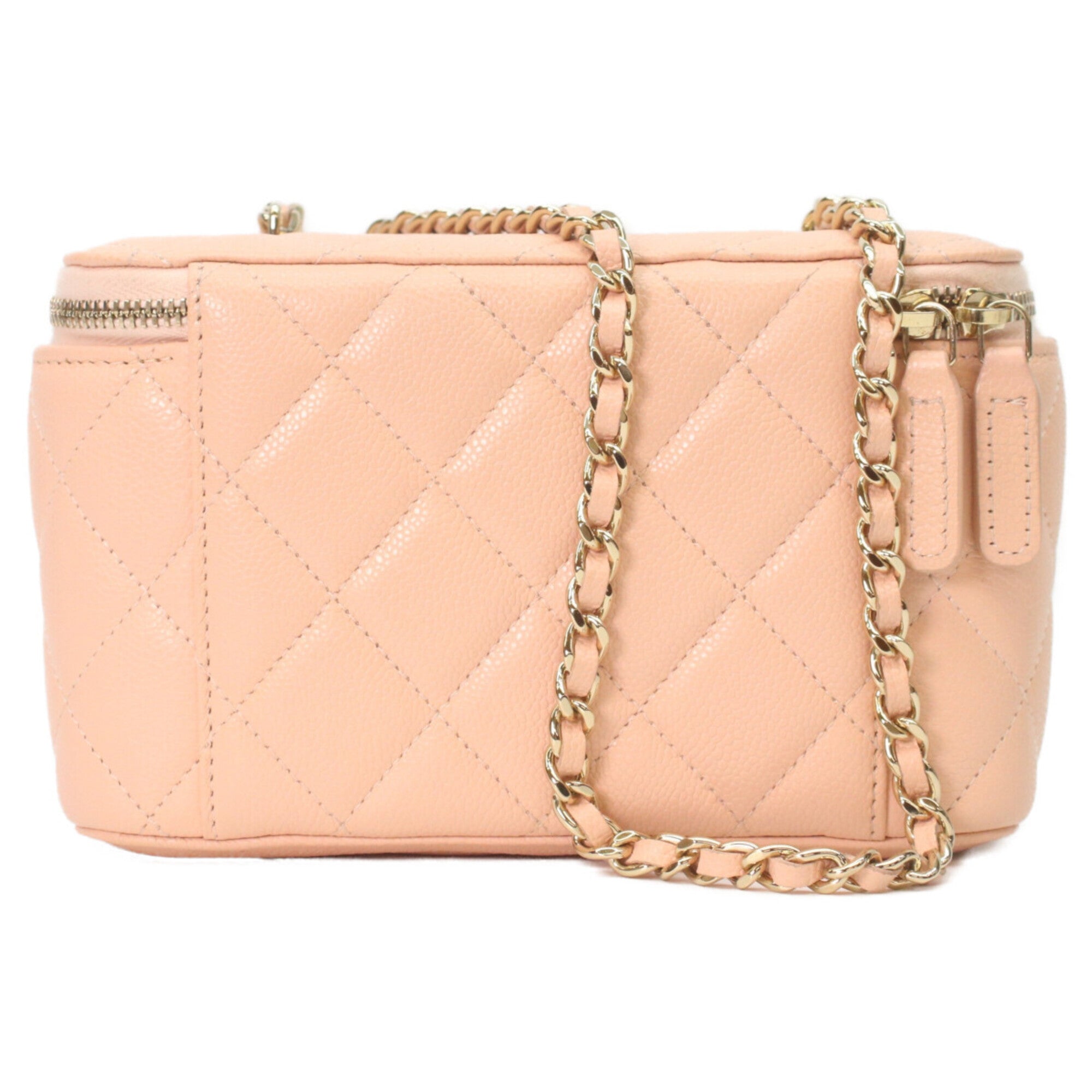 Chanel Pink Grained Calfskin Shoulder Bag (Pre-Owned)